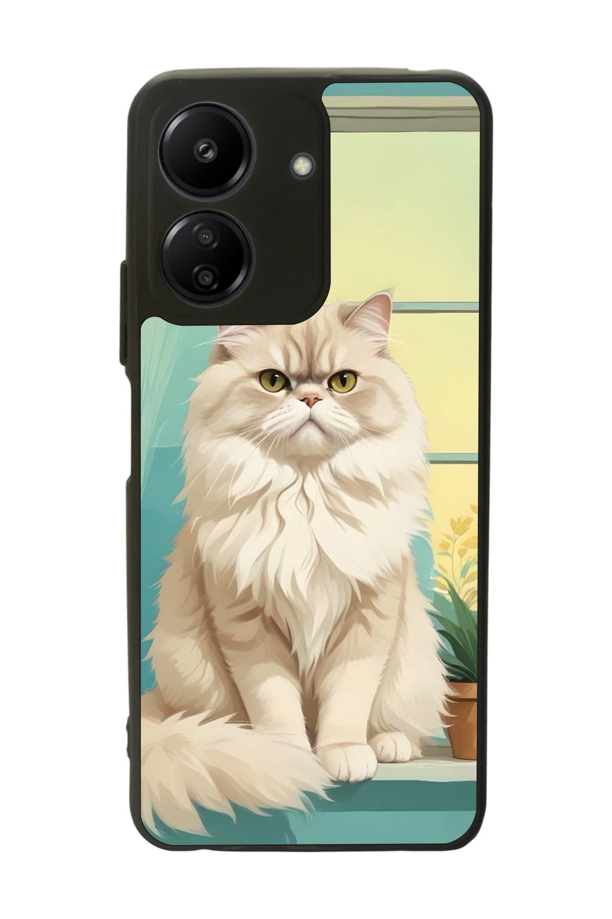 BGAKSESUAR Xiaomi Redmi 13C Uyumlu Mat Siyah Kılıf – Yumuşak Silikon, Koruyucu, Şok Emici Kapak