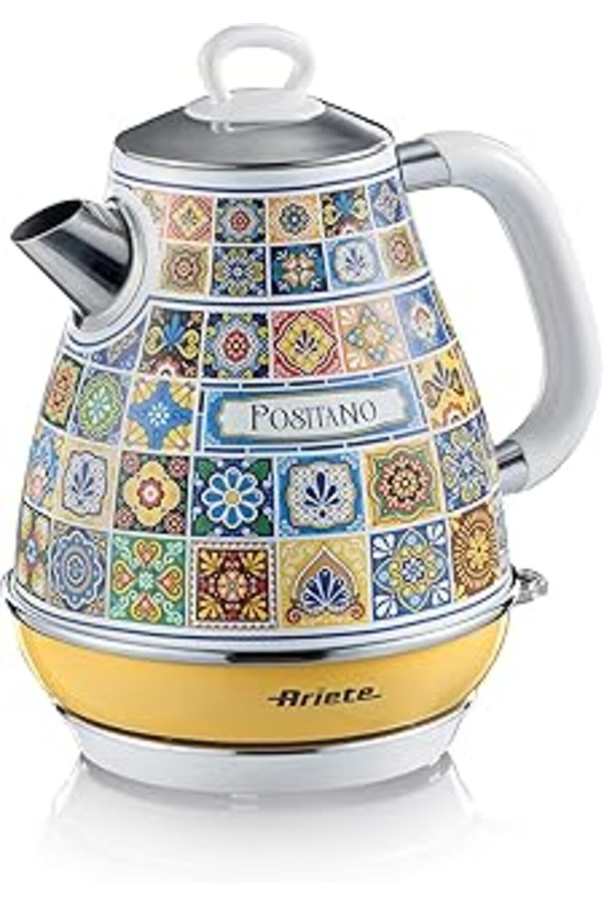 Mu Art Ahşap Ariete Positano Elektrikli Su Isıtıcı 1,7 Litre Kettle 2869/0P - Paslanmaz Çelik Gövde, Handmade De