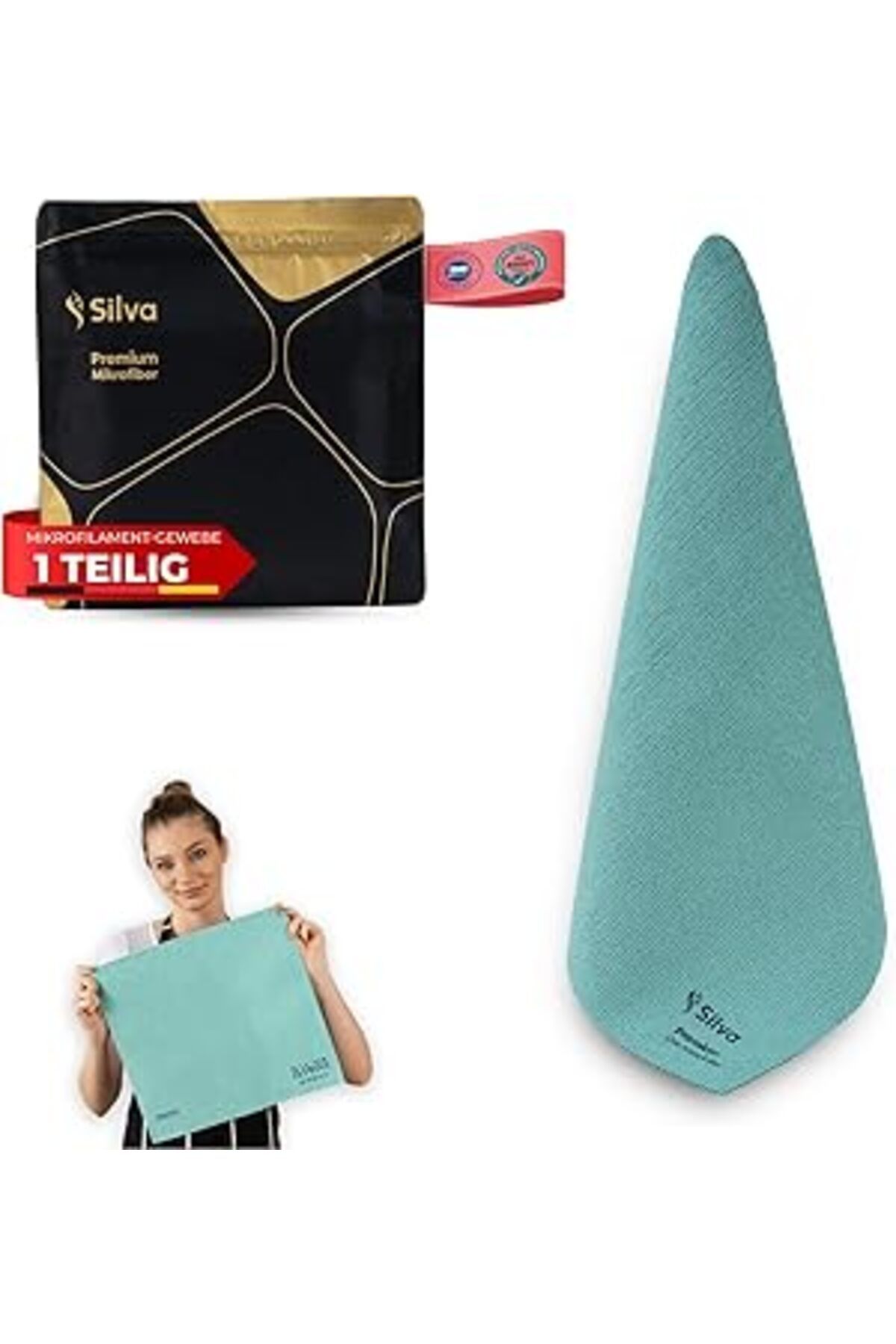 Mu Art Ahşap Silva Premium Çok Amaçlı Bez - Yeşil
