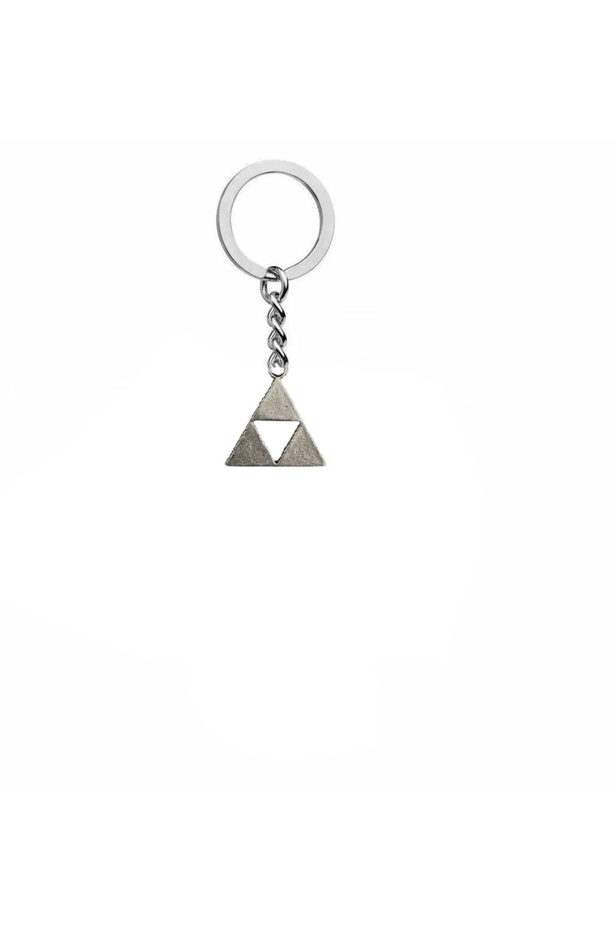 Herşey Nota The Legend of Zelda Triforce Üçgen Anahtarlık | Oyun Temalı Unisex Aksesuar