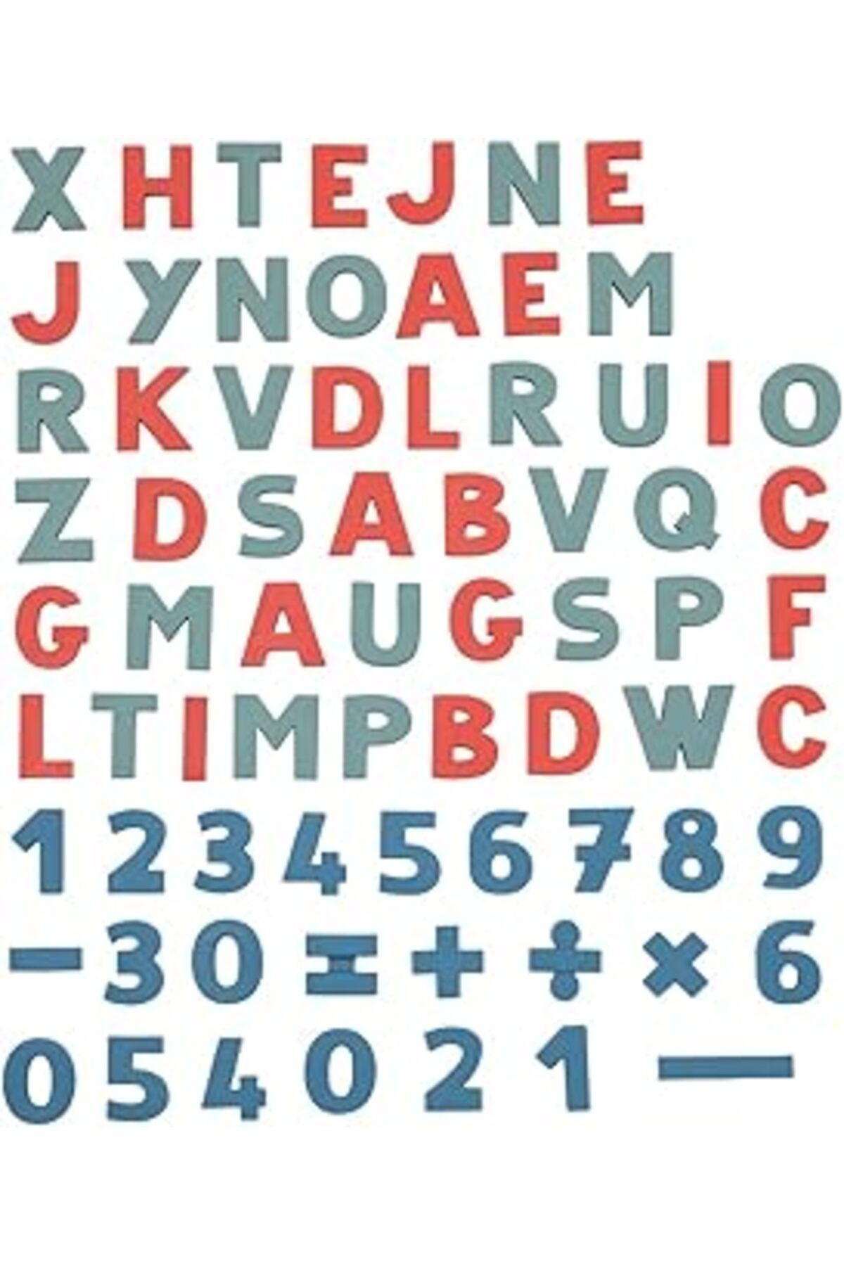 Mu Art Ahşap Smoby, 430108, 72 Adet Manyetikli Büyük Harf, Sayı Ve İşaret, 3 Renk, Kelimeler Oluşturmak Ve Sayma
