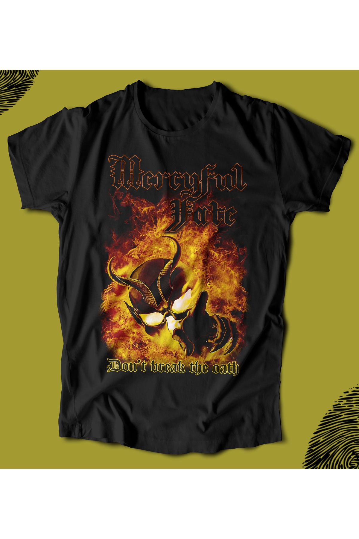 BUTSHIRT BU Tişört 'King Diamond - Mercyful Fate - Dont Break The Oath' Regular-Fit' Unisex Tişört