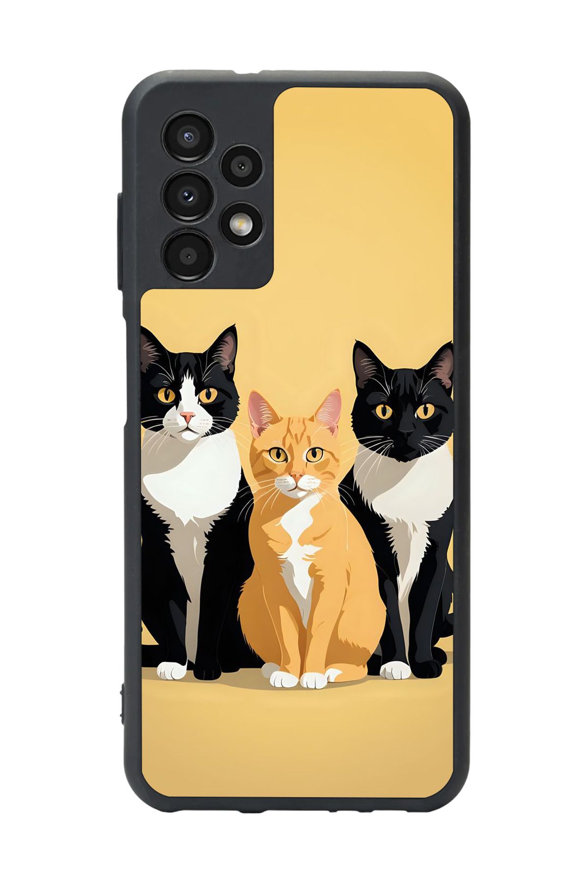 BGAKSESUAR Samsung Galaxy A72 Uyumlu Mat Siyah Kılıf – Yumuşak Silikon, Koruyucu, Şok Emici Kapak