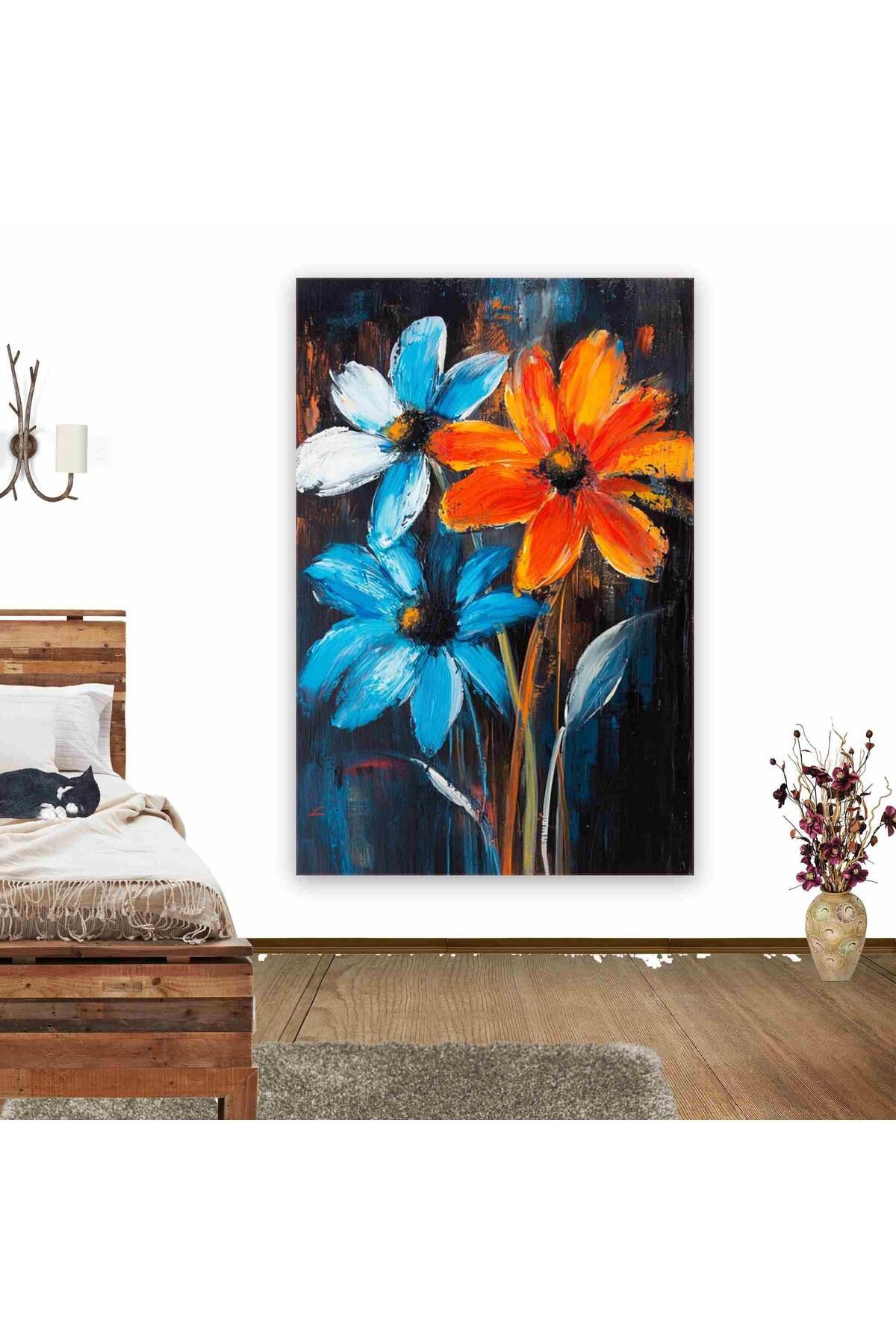 Ritmo Canvas Üç Çiçek (2) Kanvas Tablo