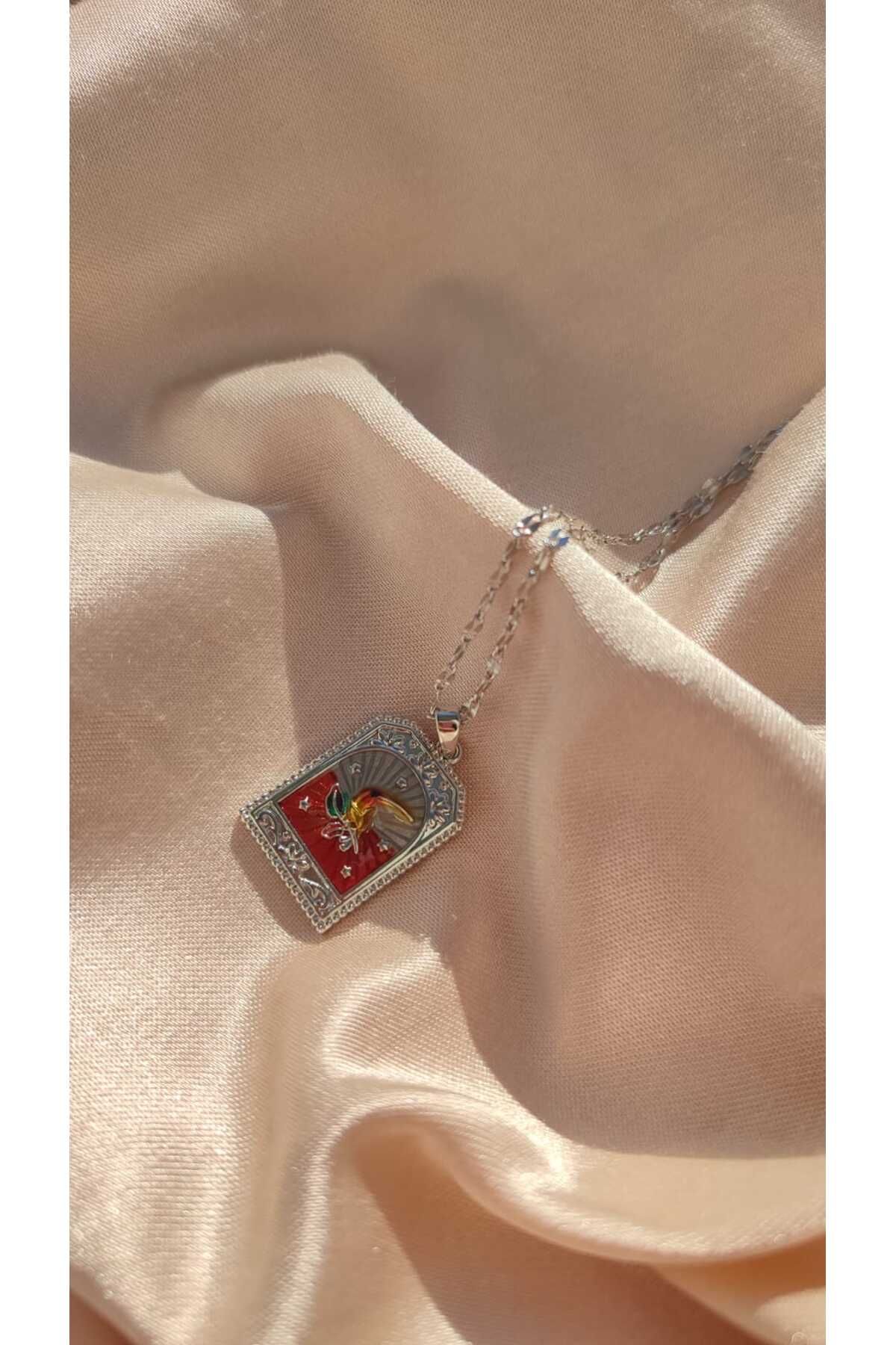 Pure Accessories KUŞ MOTİFLİ ÇELİK KOLYE