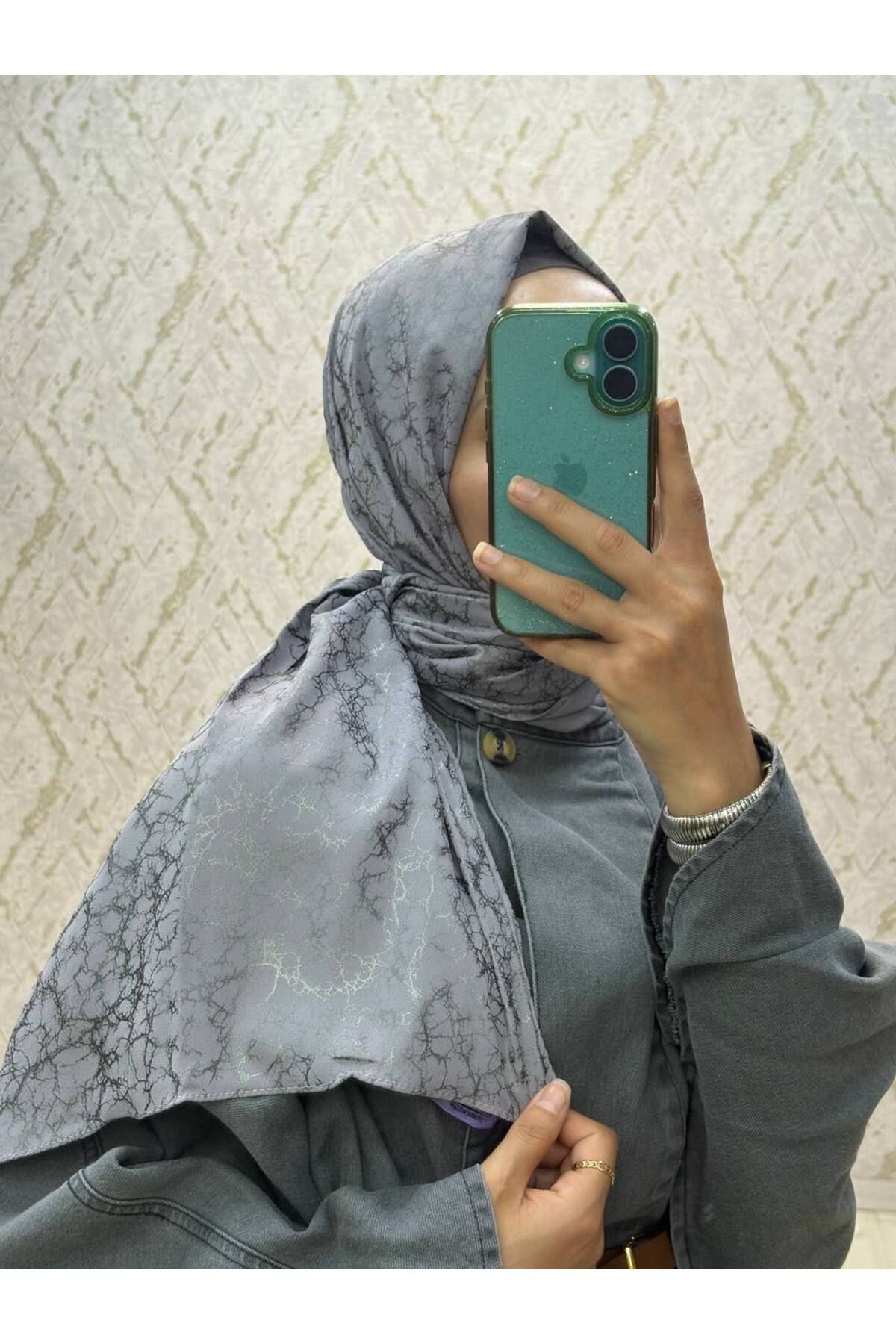 AYNUR TEKSTİL parlak dokulu krep şal 180*75