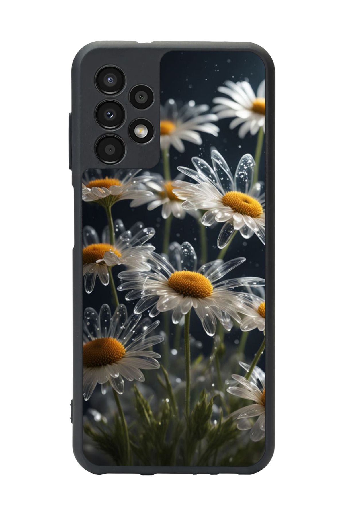 BGAKSESUAR Samsung Galaxy A13 Uyumlu Mat Siyah Kılıf – Yumuşak Silikon, Koruyucu, Şok Emici Kapak