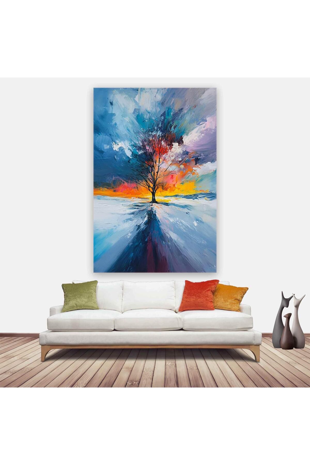 Ritmo Canvas Uzun Orman ve Kış Kanvas Tablo