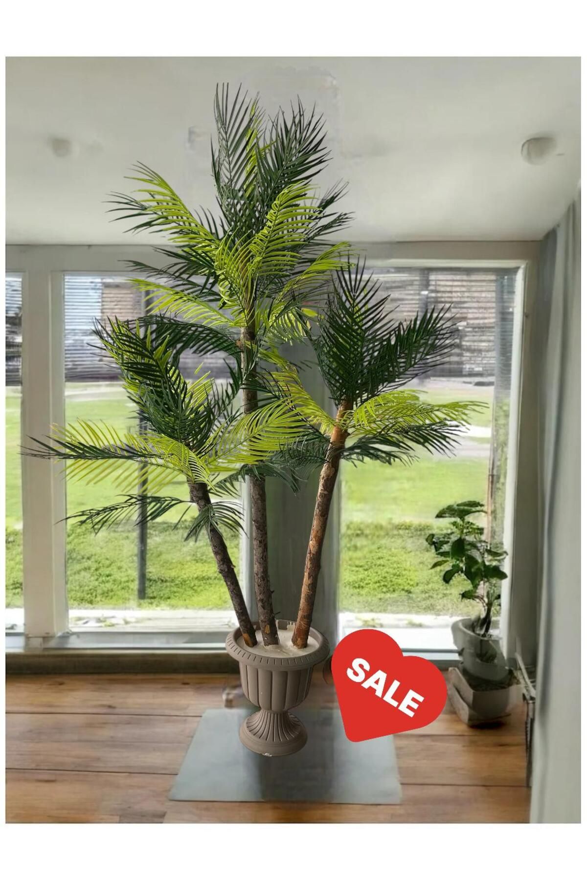 Altun Çiçekcilik Yapay Palmiye Ağacı 3 Dal 130 CM 27 Yaprak