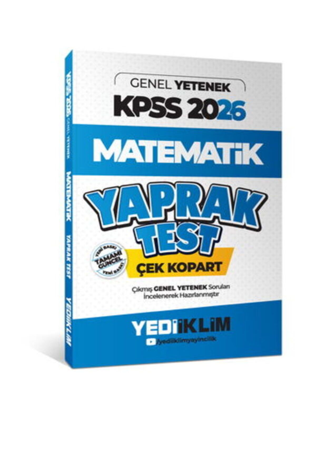 Yediiklim Yayınları Yediiklim Yayınları 2026 Basım KPSS Genel Yetenek Matematik Çek Kopart Yaprak Test