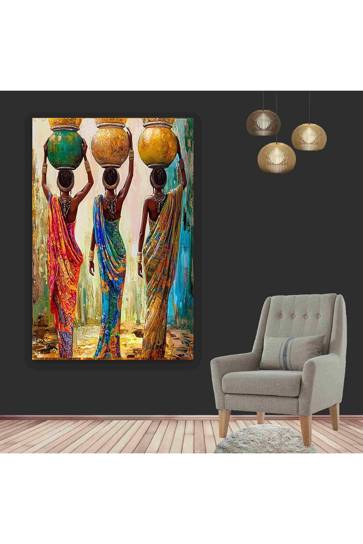 Ritmo Canvas Etnik Afrika Kadınları Kanvas Tablo
