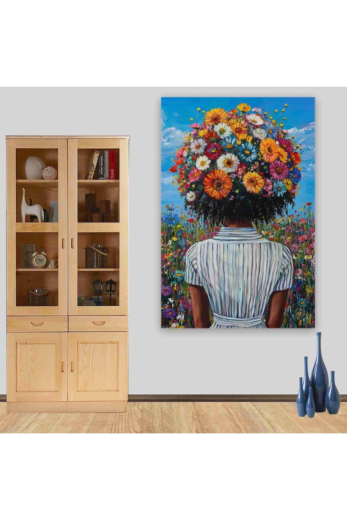Ritmo Canvas Çiçek Açan Kadın Kanvas Tablo