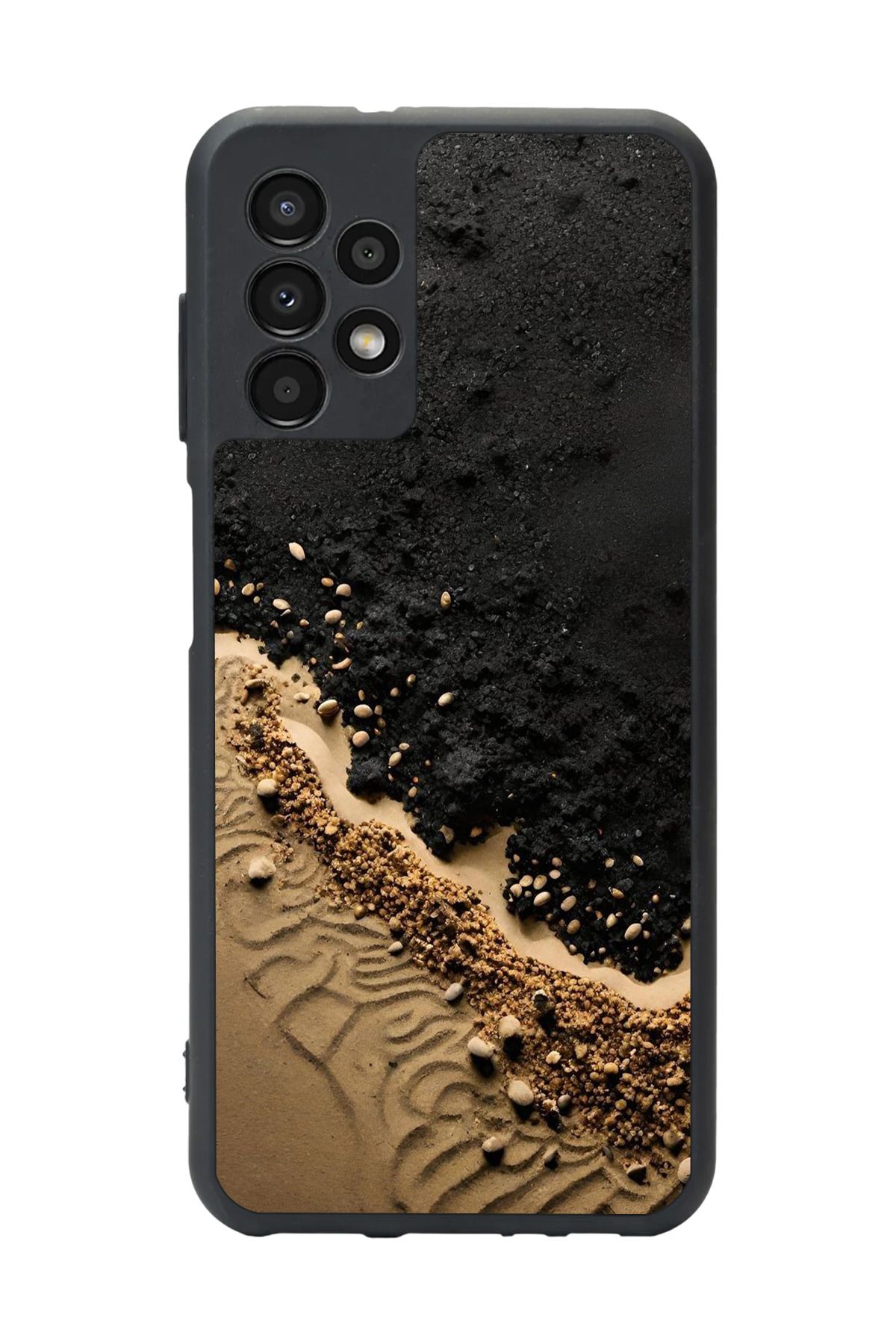 BGAKSESUAR Samsung Galaxy A13 Uyumlu Mat Siyah Kılıf – Yumuşak Silikon, Koruyucu, Şok Emici Kapak