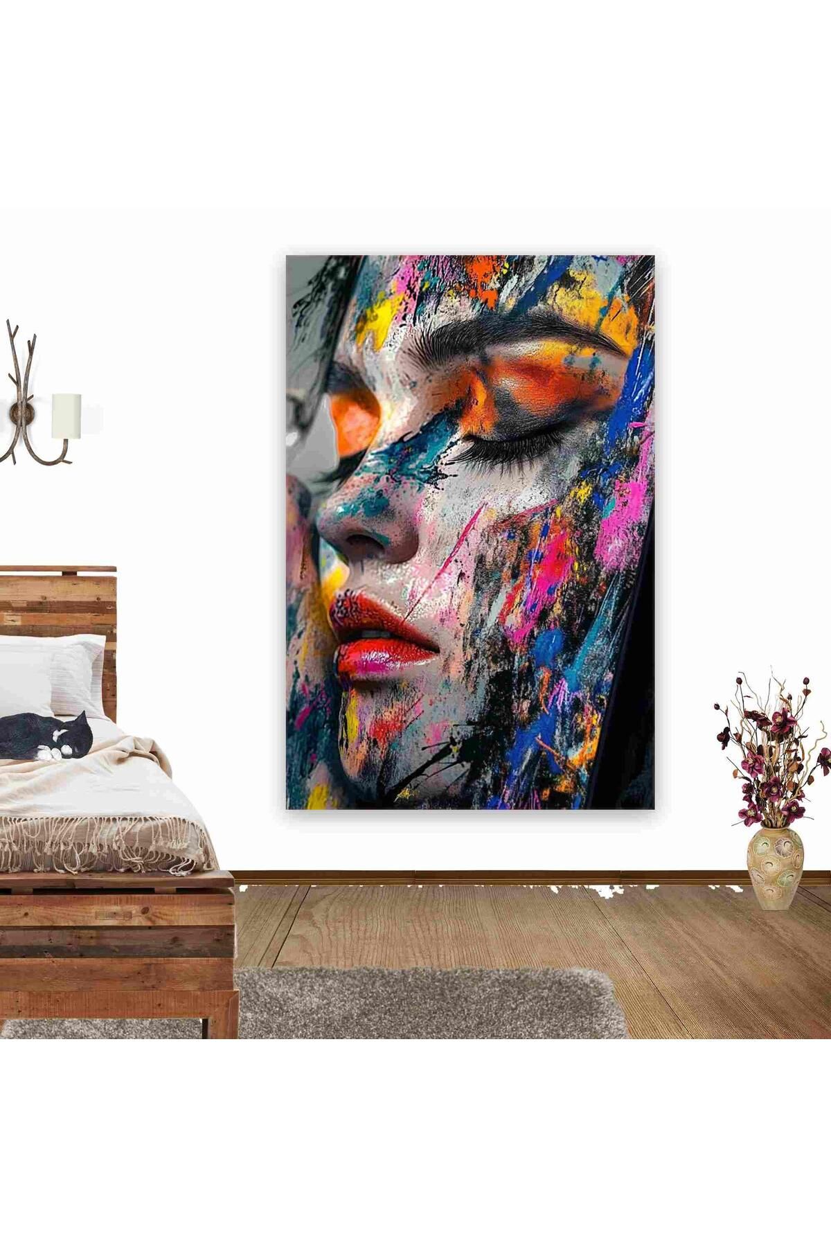Ritmo Canvas Kadın Portre Kanvas Tablo