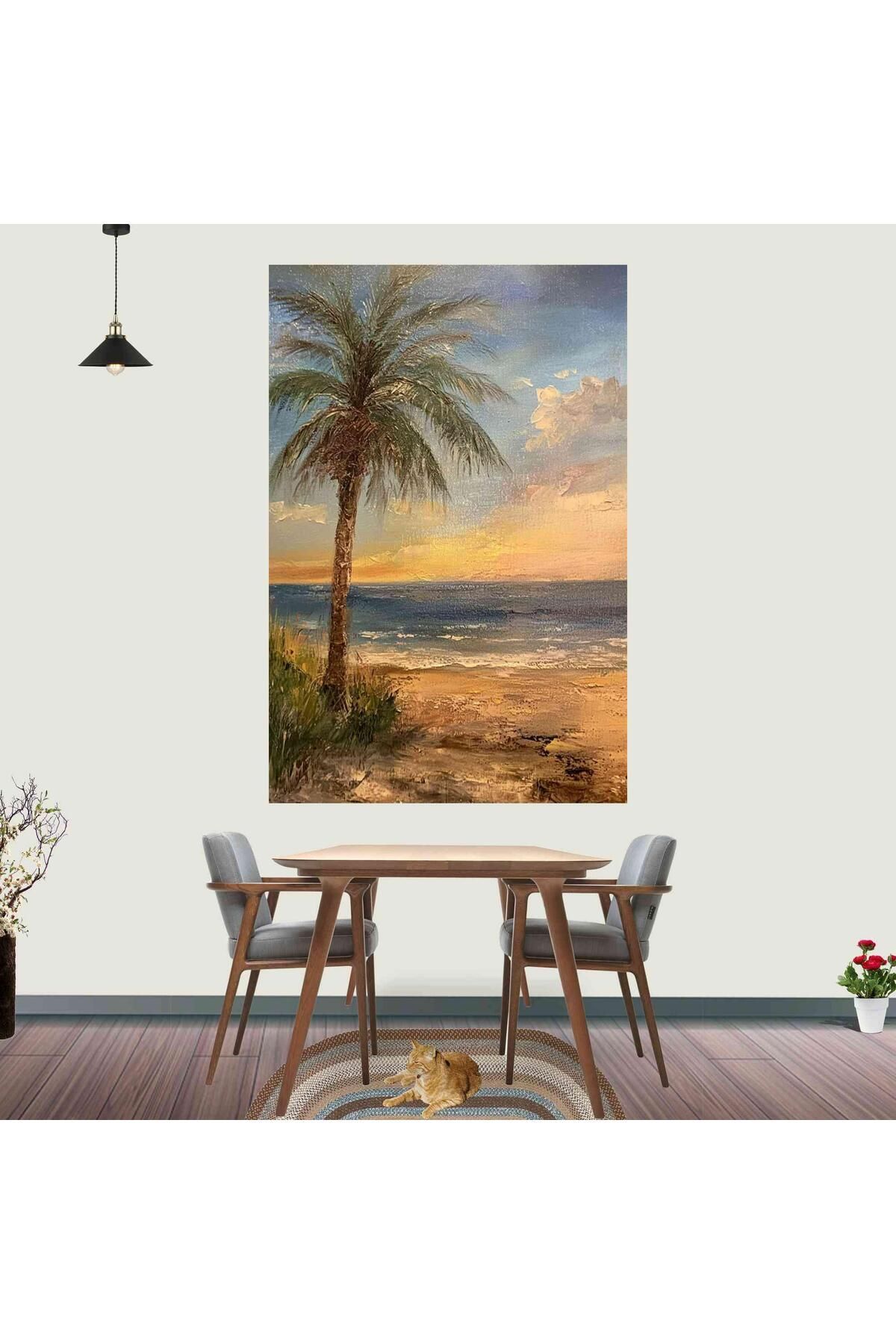 Ritmo Canvas Çökerken Sahile Gece Kanvas Tablo
