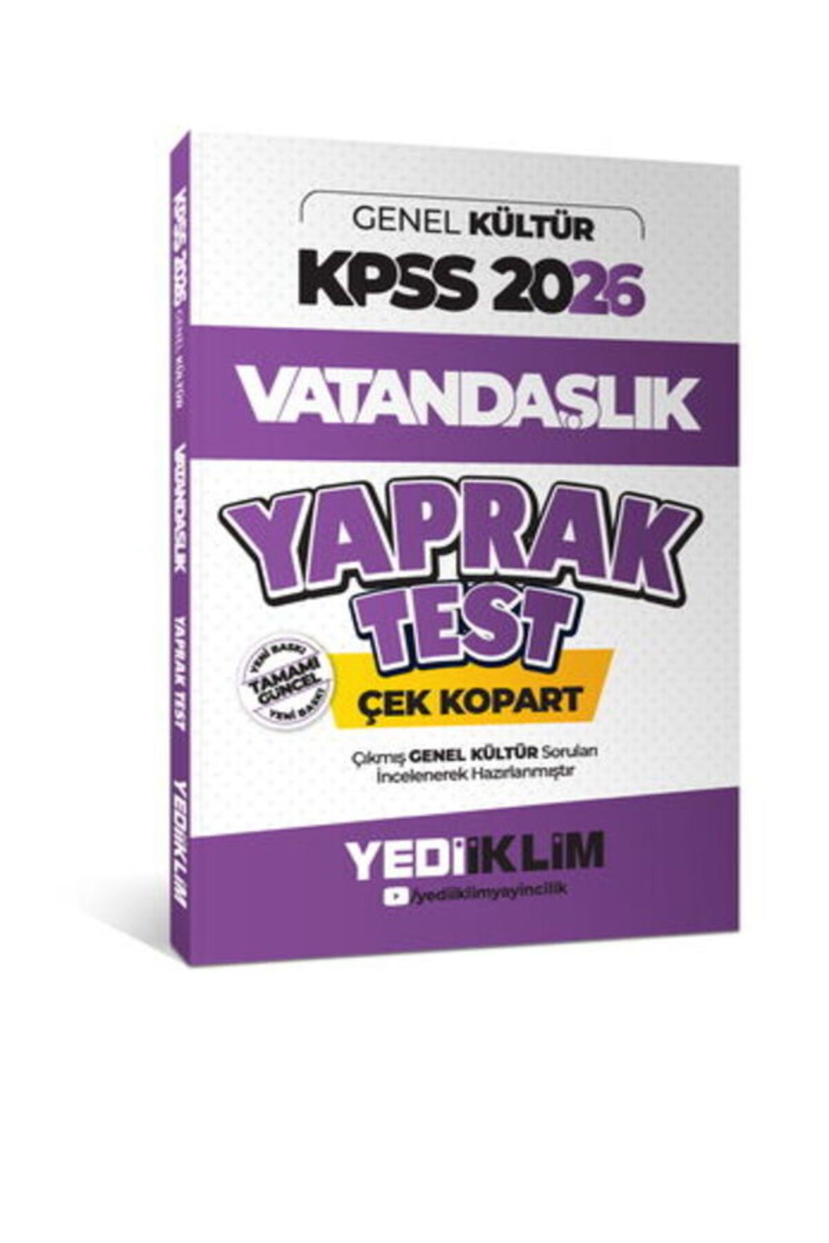 Yediiklim Yayınları Yediiklim Yayınları 2026 Basım KPSS Genel Kültür Vatandaşlık Çek Kopart Yaprak Test