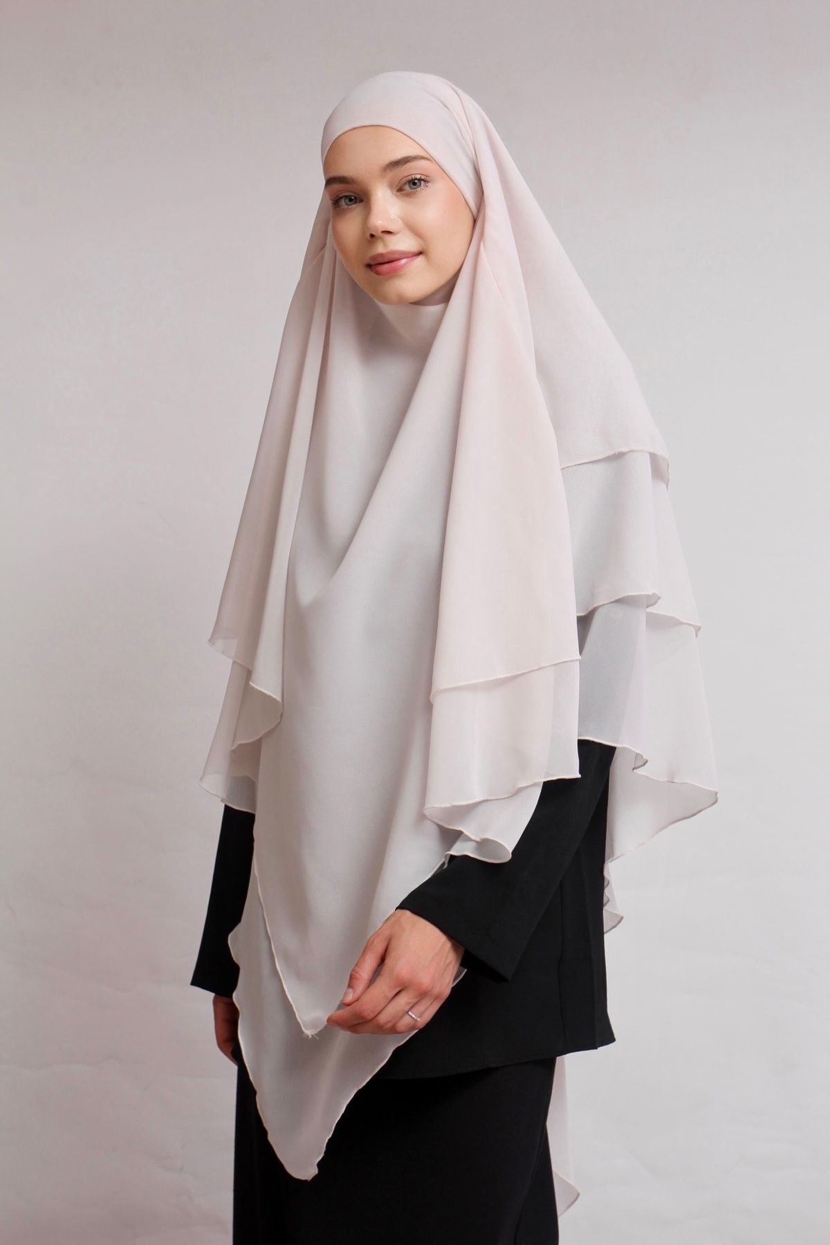 Mihrisina collection 3 KATLI SUFLE HİJAP KHİMAR HAZIR TÜRBAN ŞAL STANDART BEDEN PRATİK