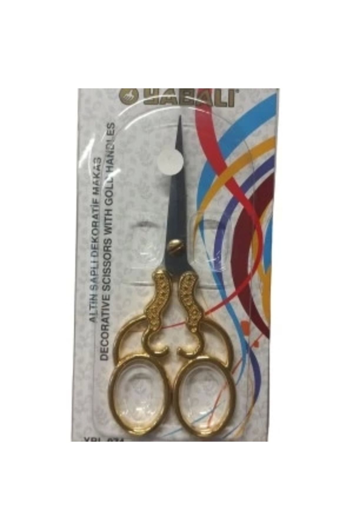 shopwave Nakış Makası Altın Saplı Dekoratif Makas YBL-074 Model 2