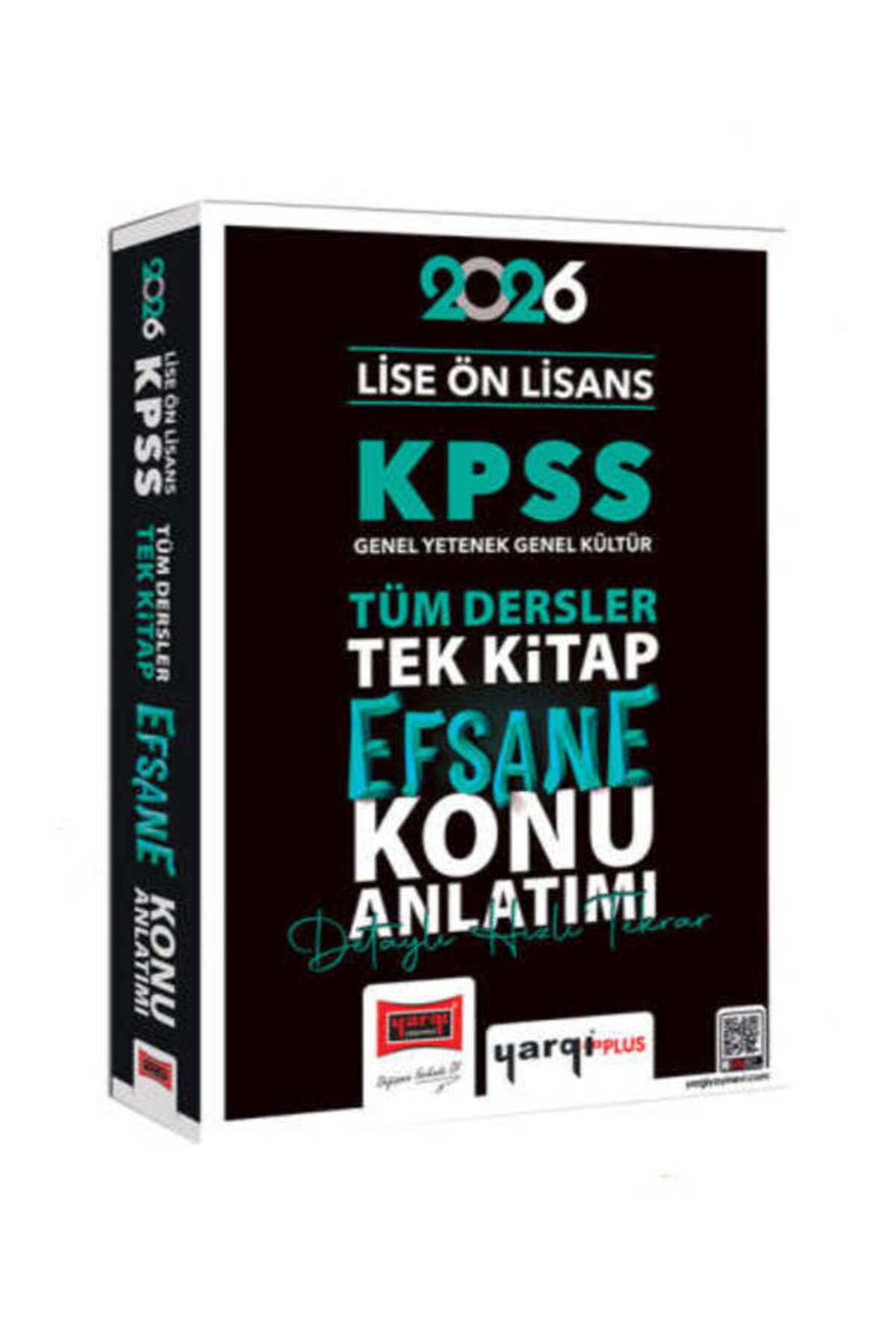 Yargı Yayınları Yargı Yayınları 2026 KPSS Lise Ön Lisans GK-GY Tüm Dersler Tek Kitap Efsane Konu Anlatımı