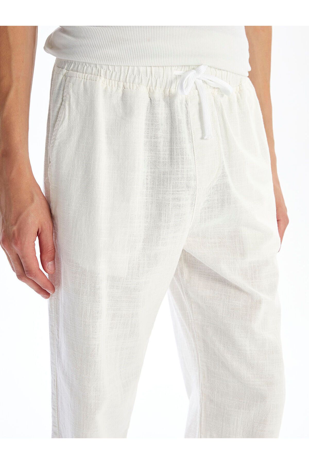 LC Waikiki-Ανδρικό παντελόνι Comfortable Fit Linen Look 3