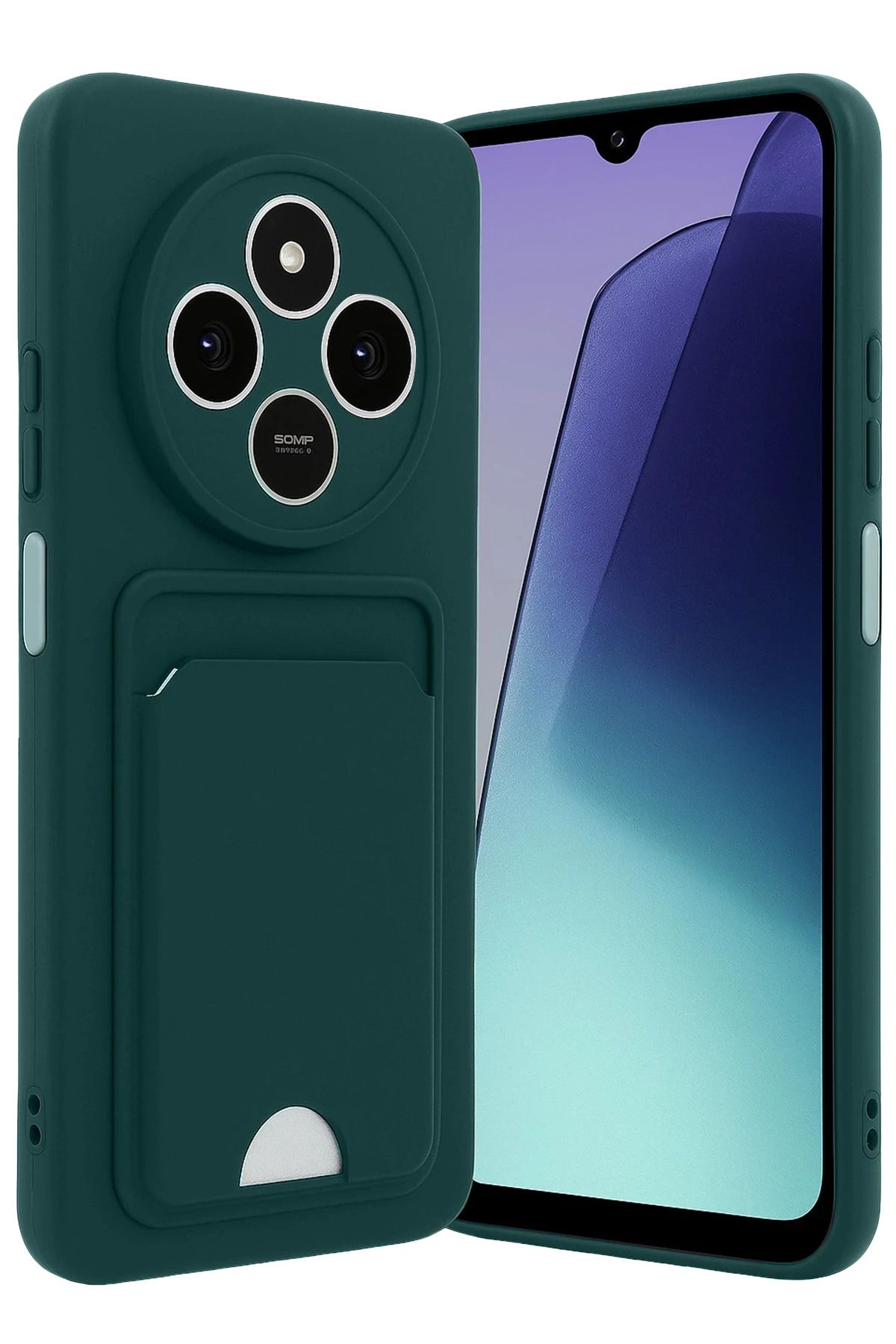 Rivor Xiaomi Redmi 14C & Poco C75 Kılıf Kamera Korumalı Kartlıklı Cüzdanlı Kartvizitli Silikon Kapak