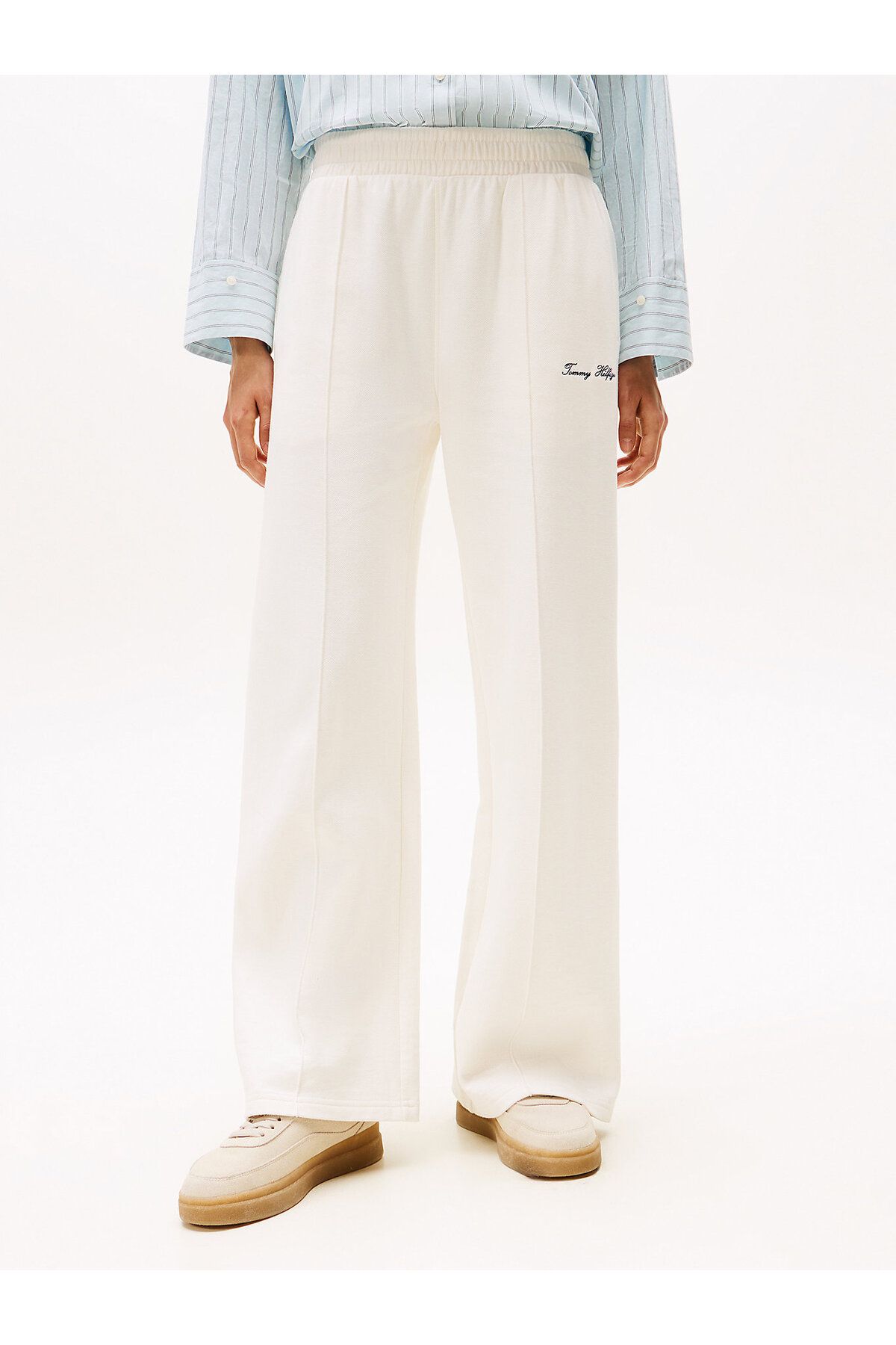 Tommy Hilfiger Logo Embroidery Straight Leg Pique Joggers