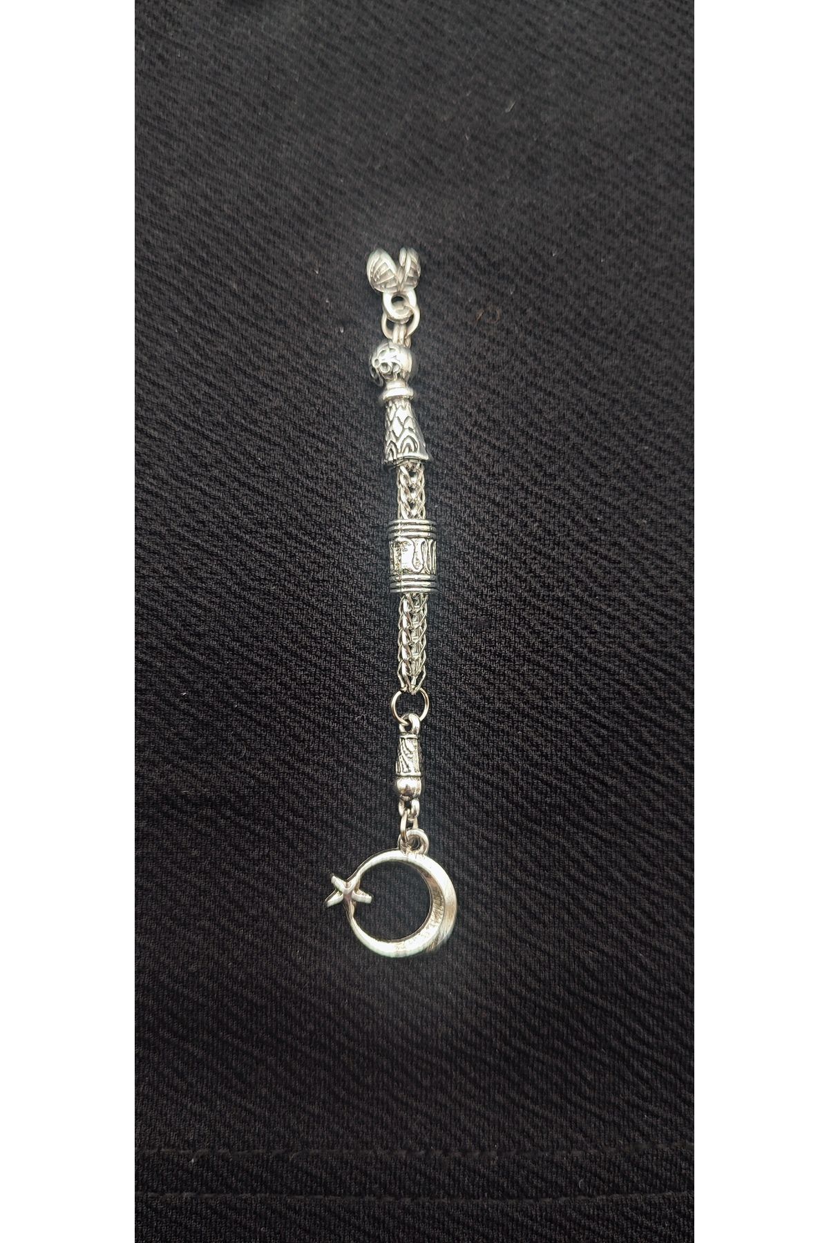 QELA COLLECTION Tesbih Ucu 5 Adet Metal Tesbih Püskülü – Dayanıklı Zamak Döküm – Gümüş Görünümlü