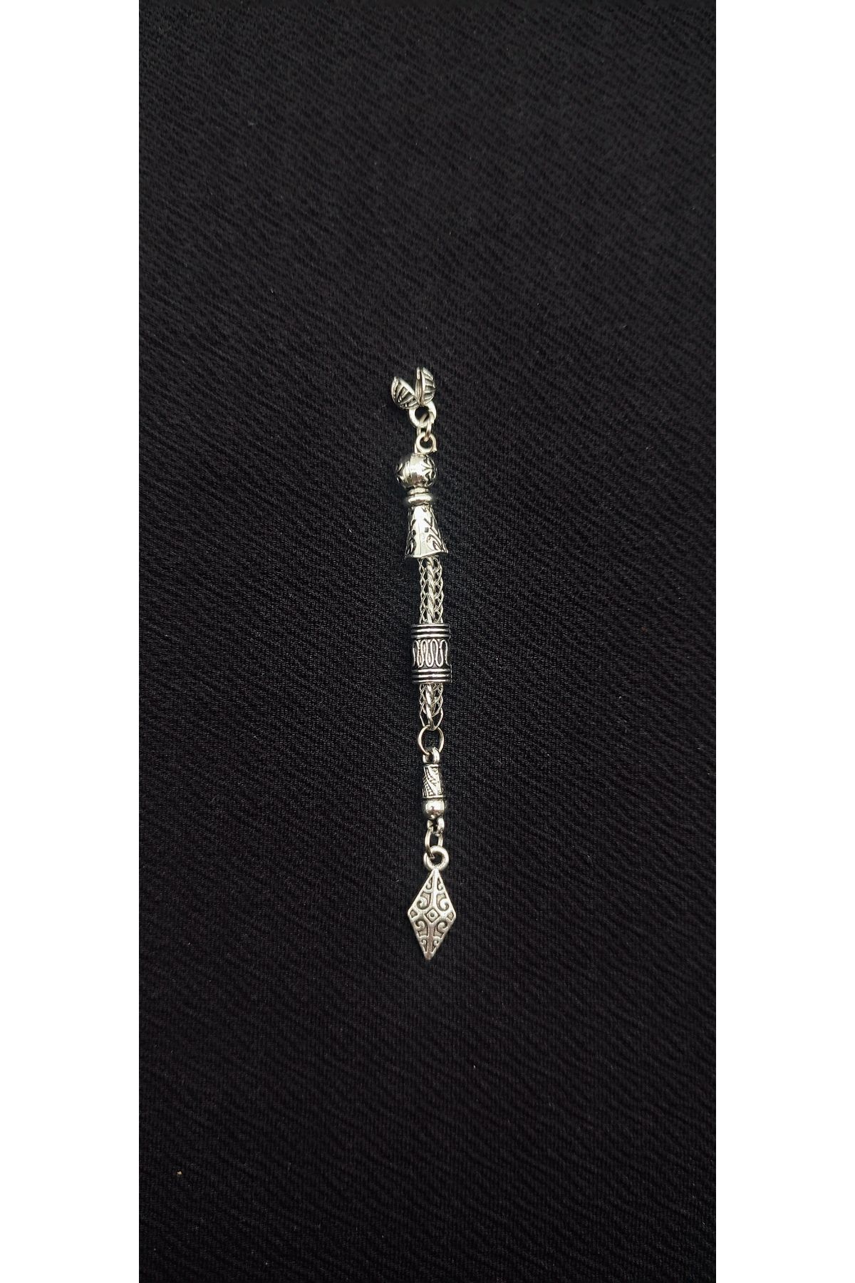 QELA COLLECTION Tesbih Ucu 5 Adet Metal Tesbih Püskülü – Dayanıklı Zamak Döküm – Gümüş Görünümlü