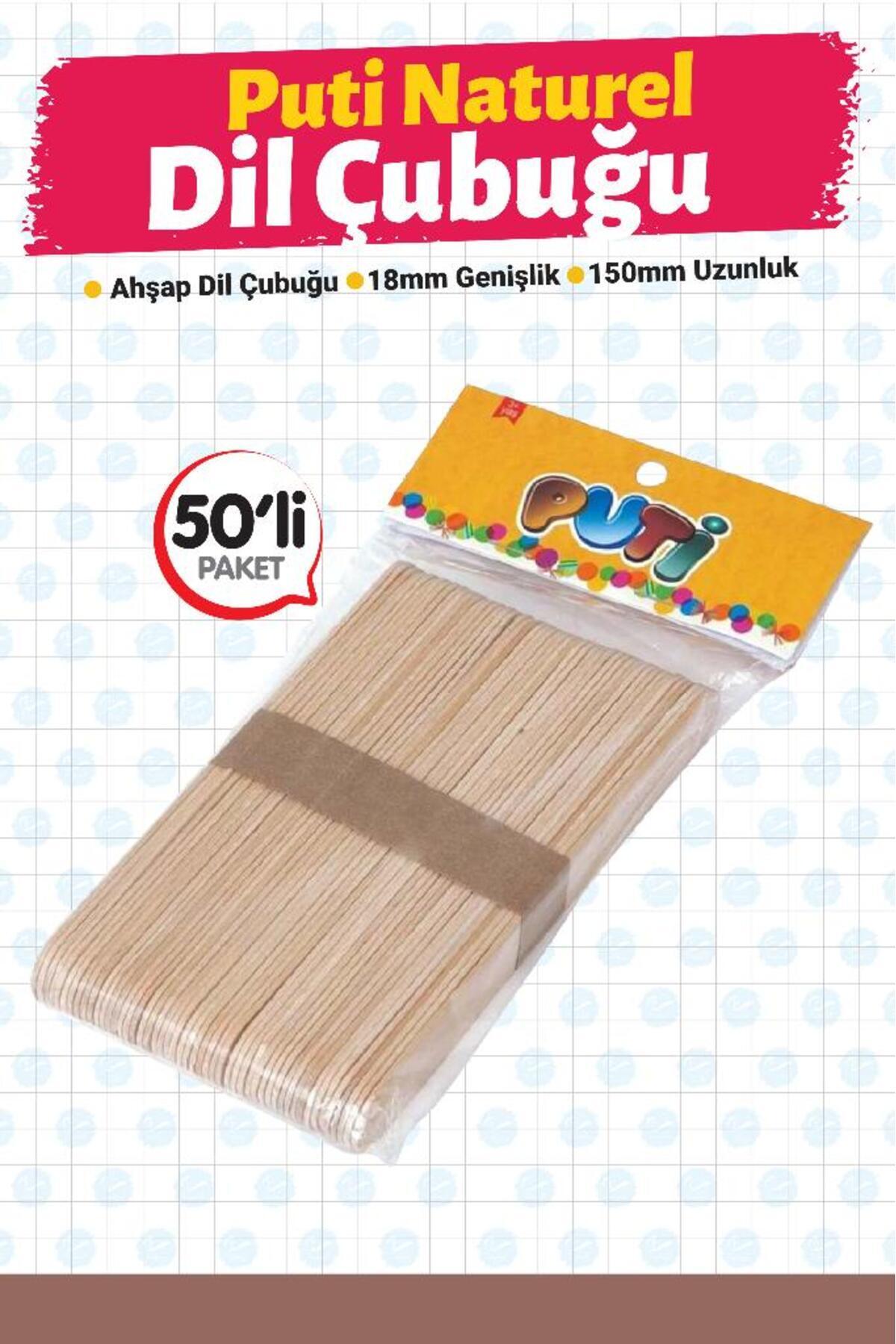 t tuğset etiket Puti Naturel Dil Çubuğu 50 li Paket