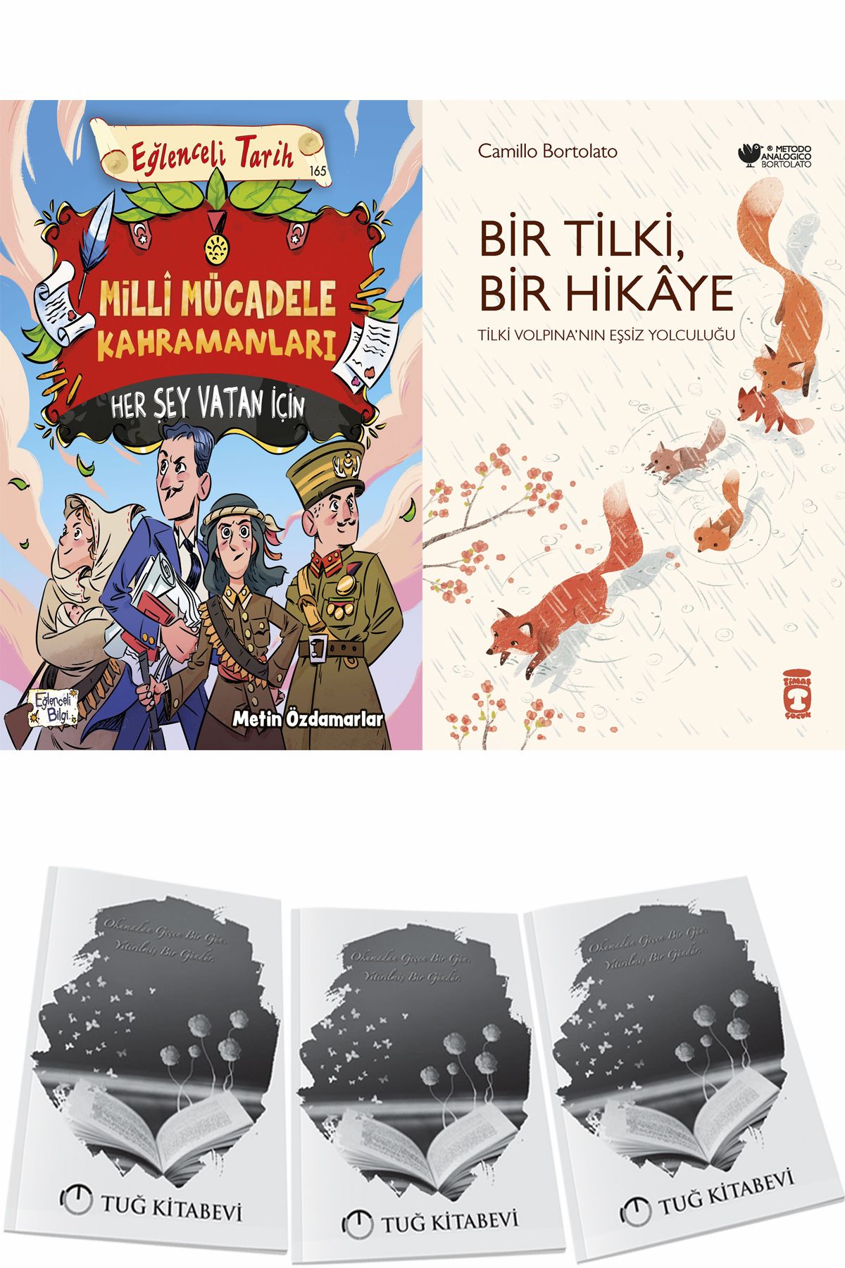 Eğlenceli Bilgi Yayınları Milli Mücadele Kahramanları Her Şey Vatan İçin ve Bir Tilki Bir Hikaye + Hediyeli