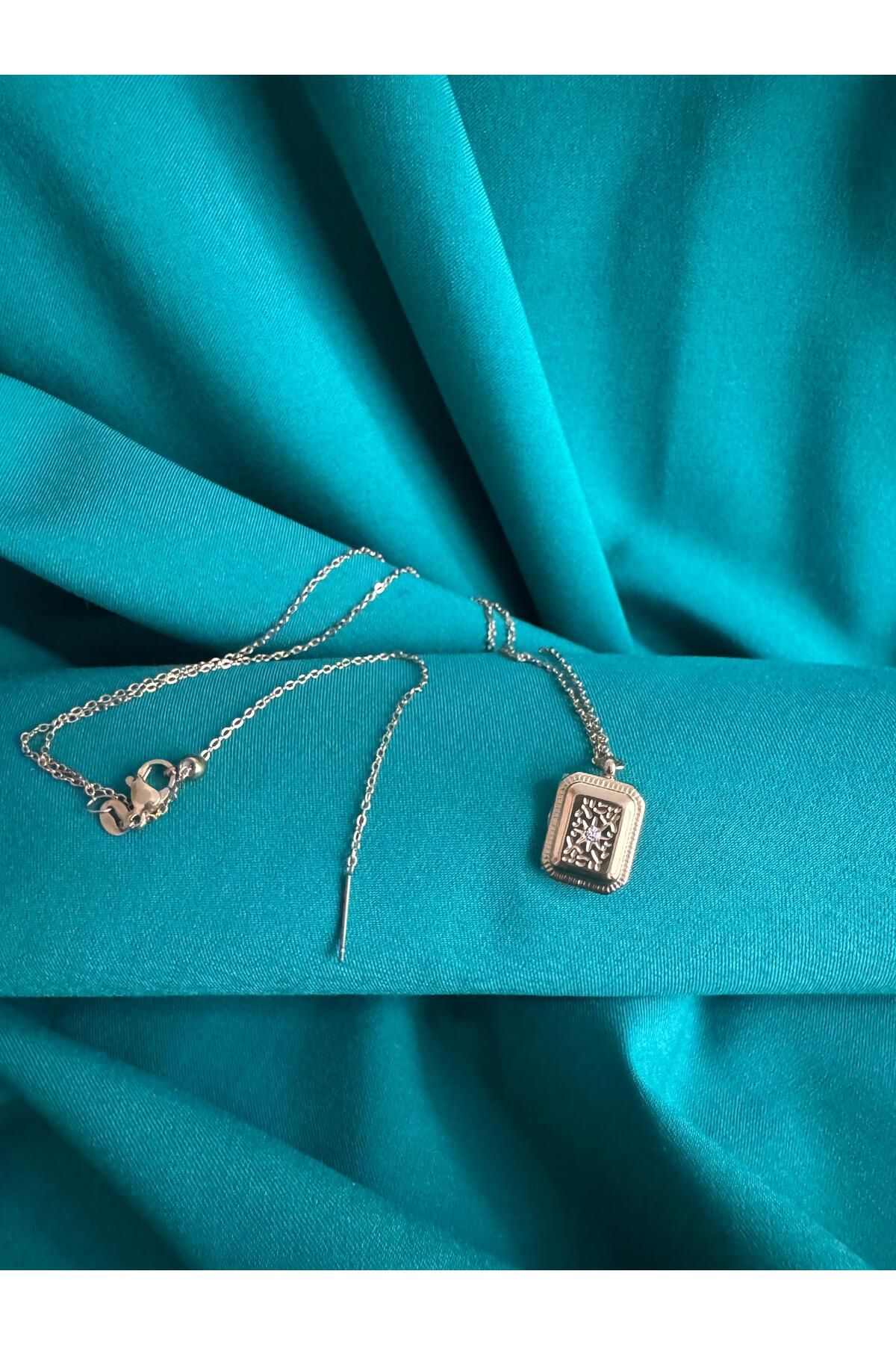 Tasarım Çelik Minimal Nostalji Kolye