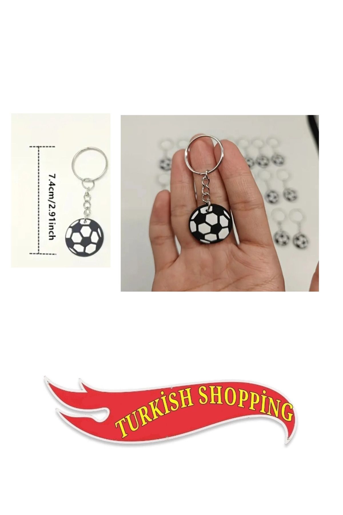 shop PVC Karikatür Futbol Topu Anahtarlık