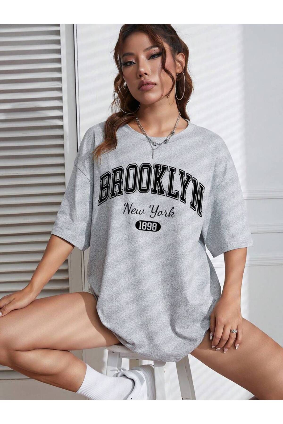 MODANİCA Kadın Brooklyn Baskılı T-Shirt