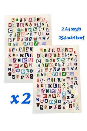 Studio D arte DIY KIT Harf Alfabe Sticker Set Bullet Journal Ajanda Telefon L...