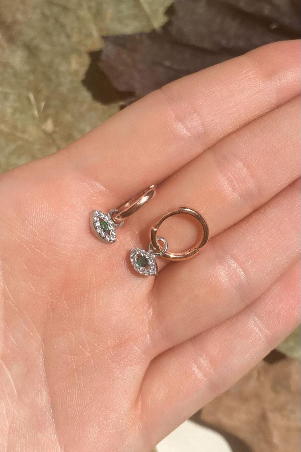 Spossy Silver Jewelry Göz Halka Küpe