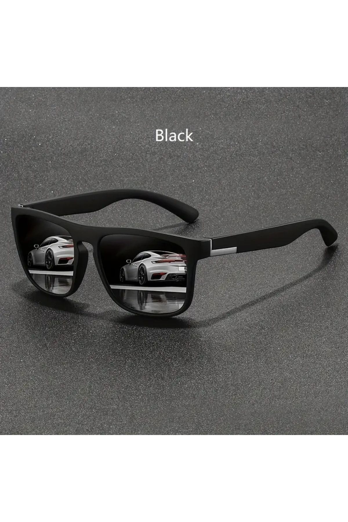ZOZO TOMI Unisex Vintage Kaliteli Kare Çerçeve Güneş Gözlükleri Anti-Parlama Tam Kenarlı Çerçeve