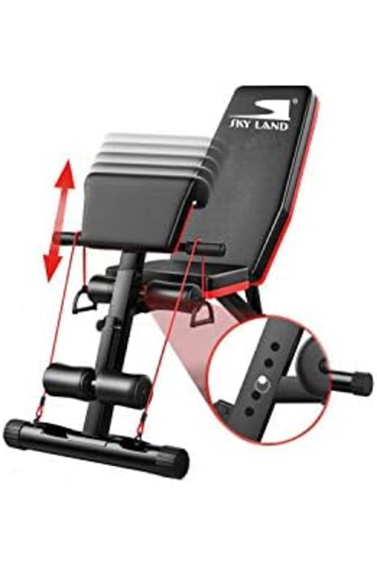 Skyland-Weight Bench Multi Function EM-1857 Adjustable With An Extreme Elastic Rope For Home Gym Workout 3