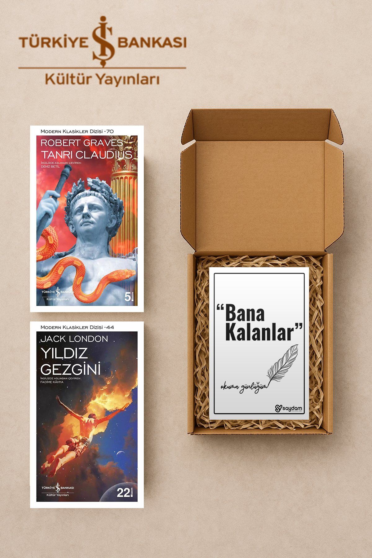 TÜRKİYE İŞ BANKASI KÜLTÜR YAYINLARI Tanrı Claudius & Yıldız Gezgini Seti