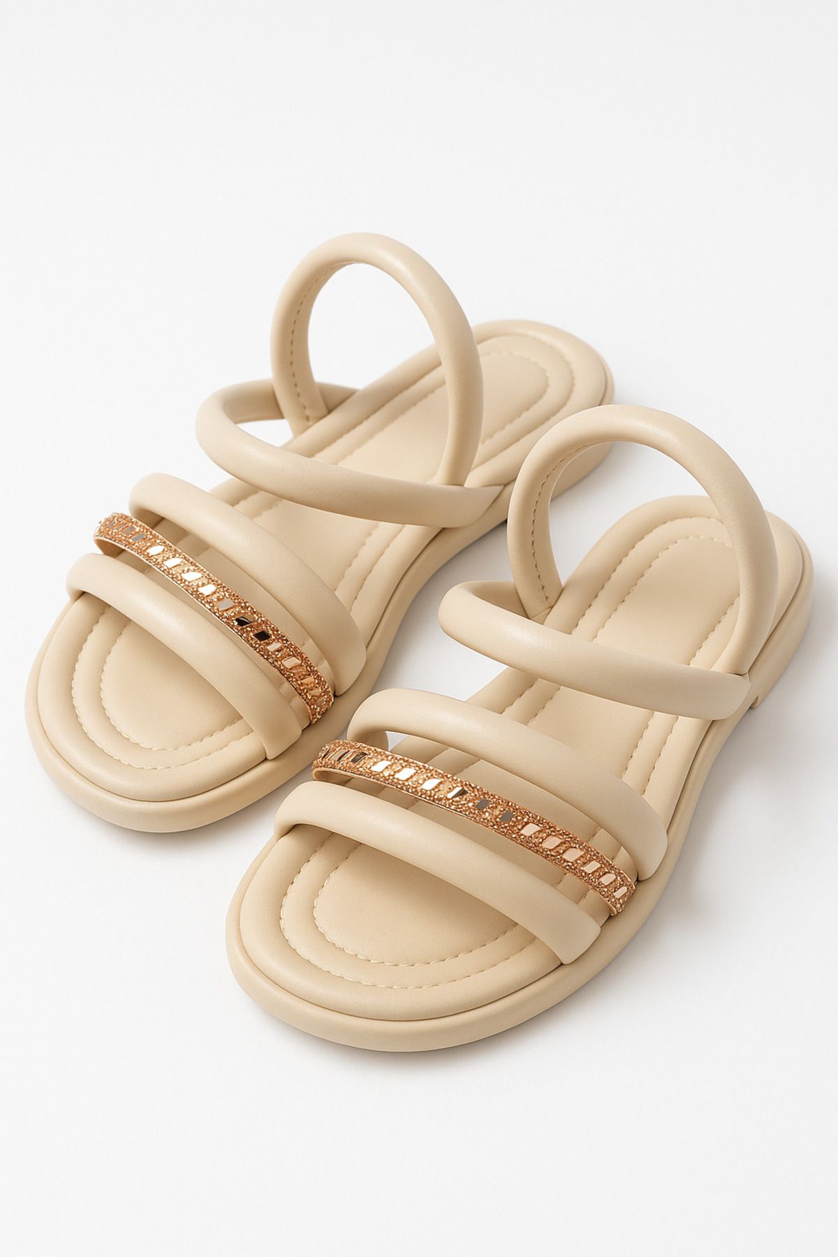 N MODA Ortopedik Siyah Kadın Sandalet Rahat Kadın Sandalet Puff Sandalet Anatomik Kadin Sandalet