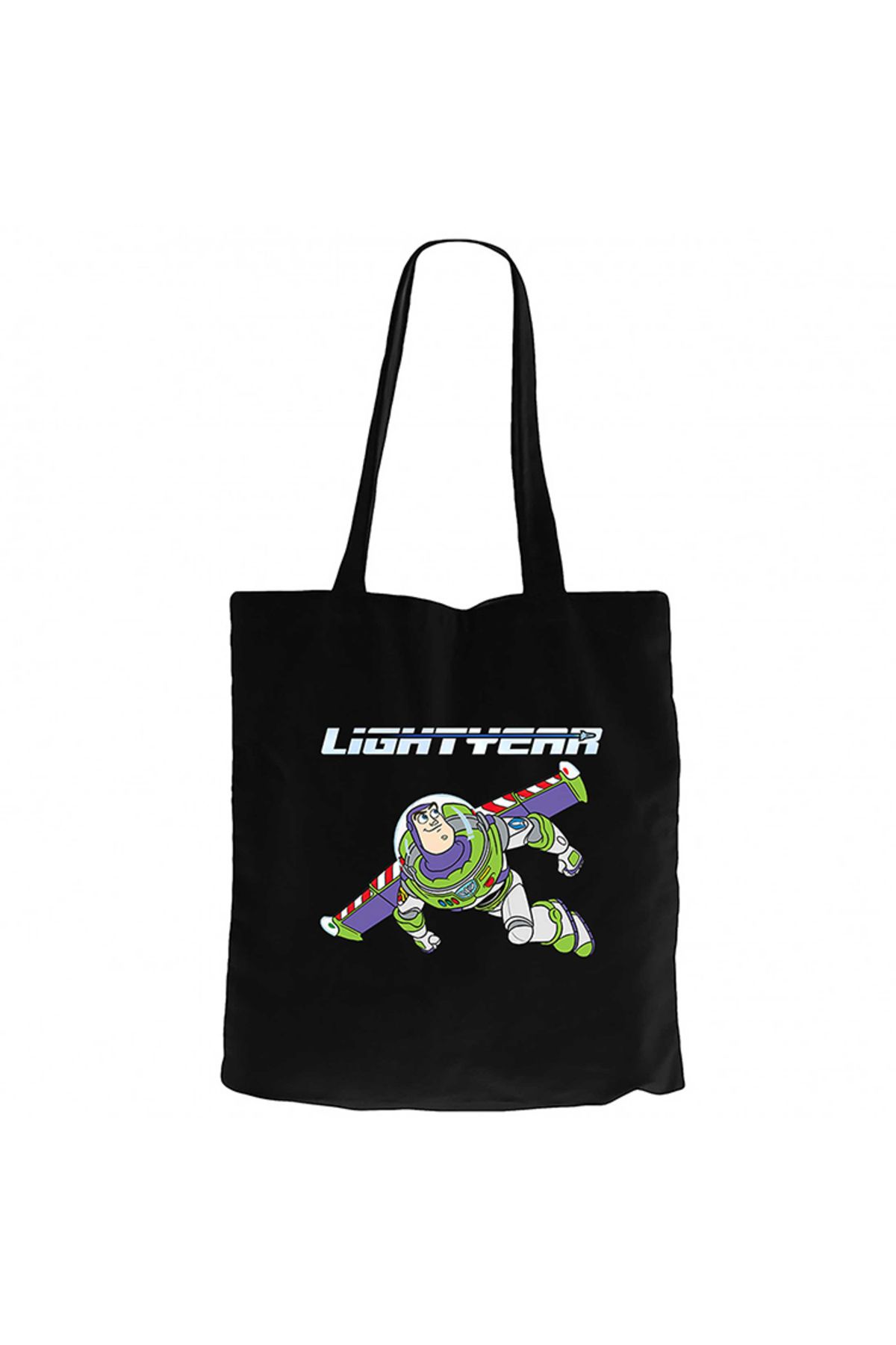 Z zepplin Lightyear Flying Siyah Fermuarlı Bez Çanta Gabardin
