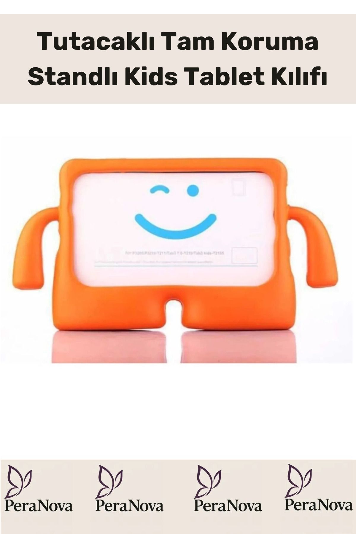 PeraNova Özel Seri Apple Samsung Uyumlu 8.7 Inç Yumuşak Dokulu Tutacaklı Tam Koruma Standlı Kids