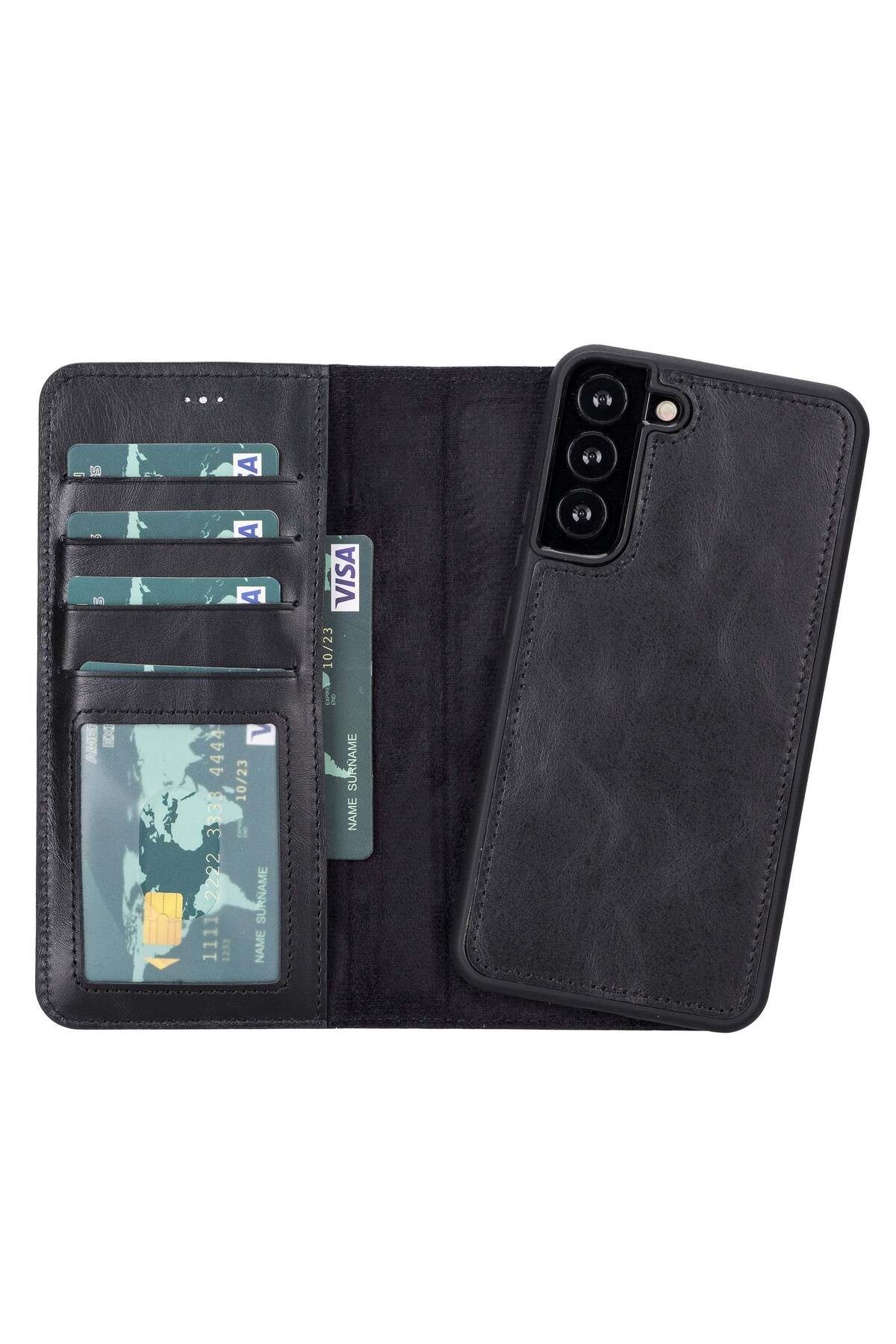 Velnera Magic Samsung Galaxy S22 Plus Deri Çıkarılabilir Cüzdan Kılıf