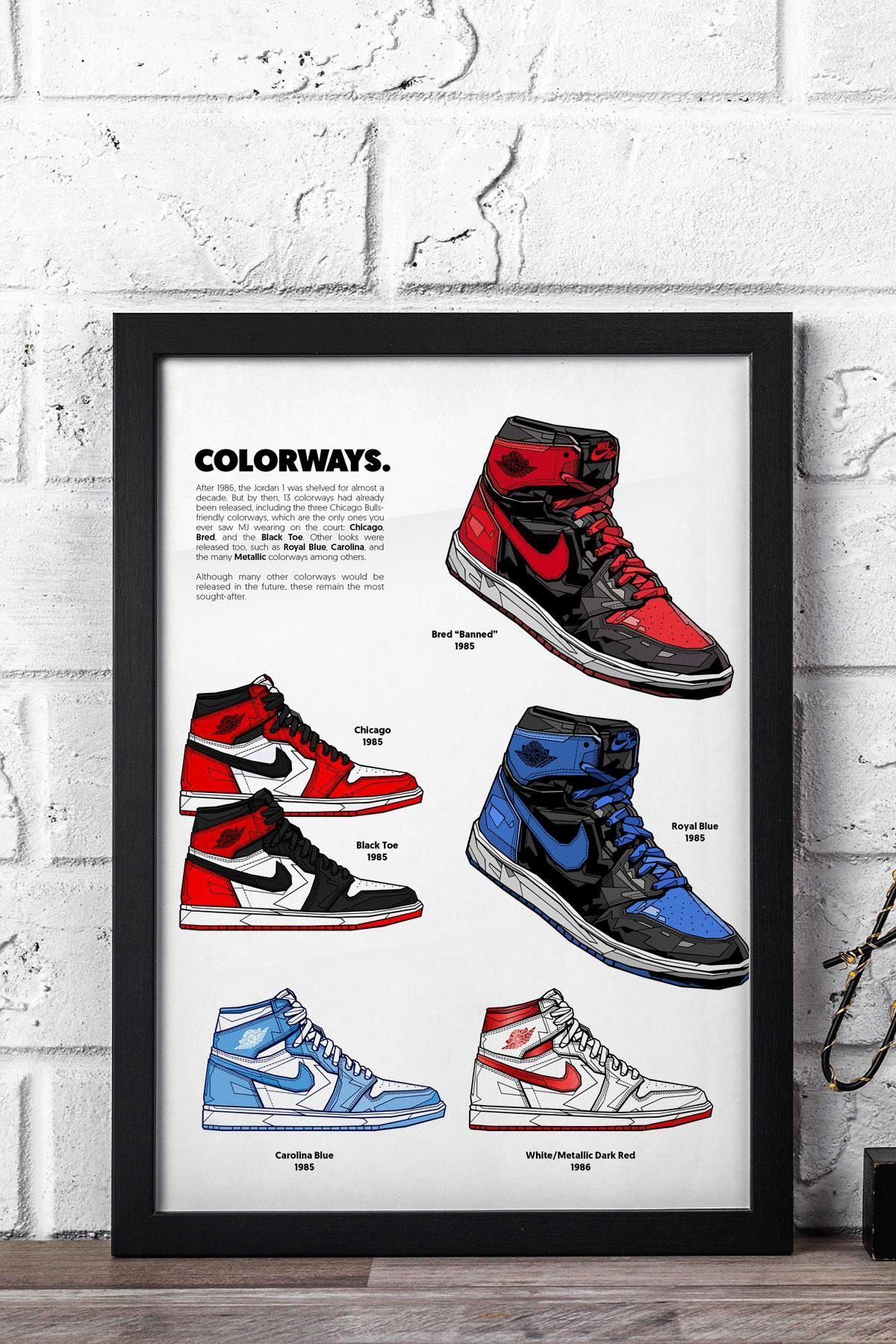 Saturn Michael Jordan Çerçeveli Tablo - Basketbol NBA Posteri Tablo