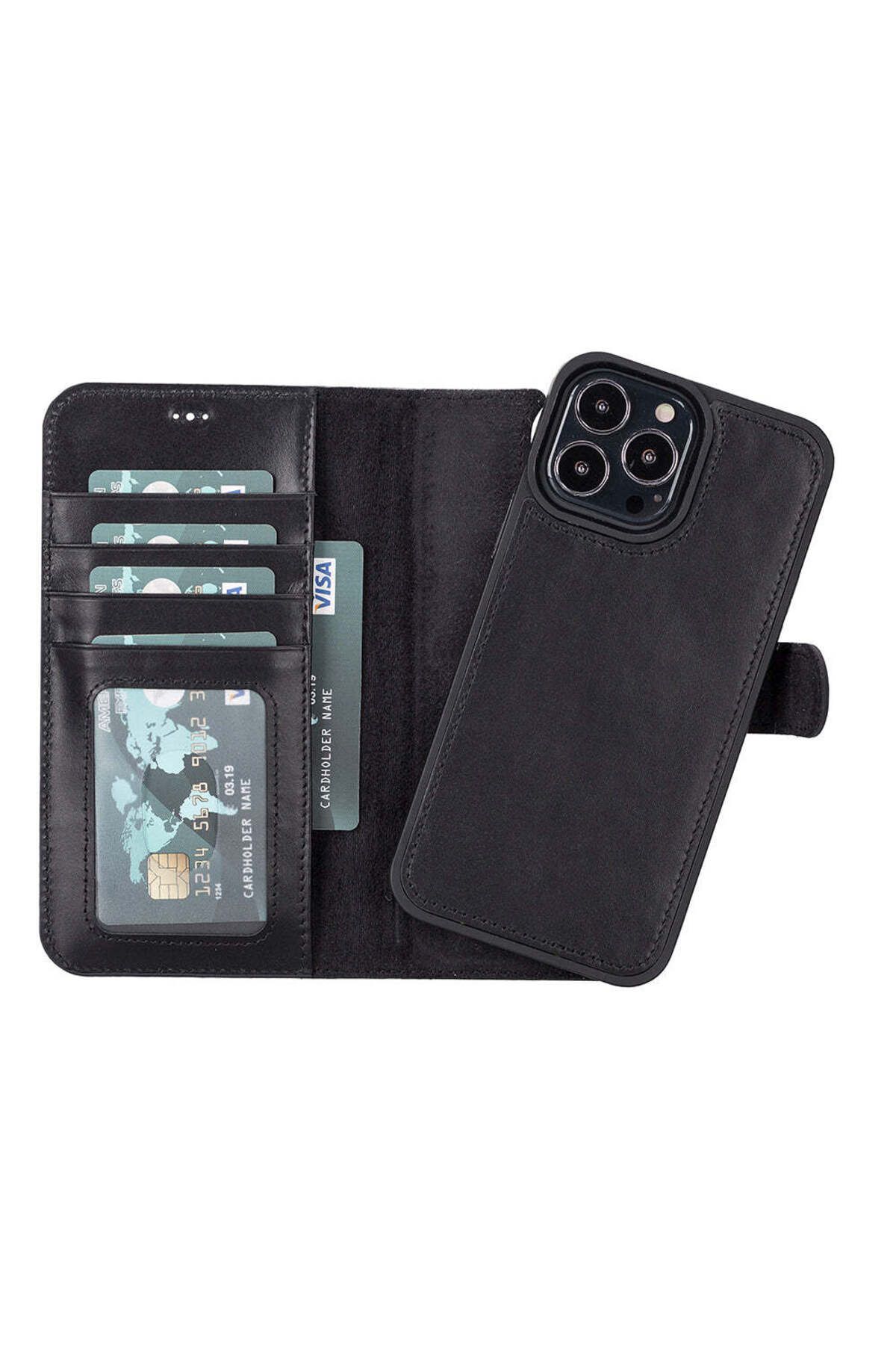 Velnera Magic iPhone 13 Pro Max Çıkarılabilir Deri Cüzdan Kılıf