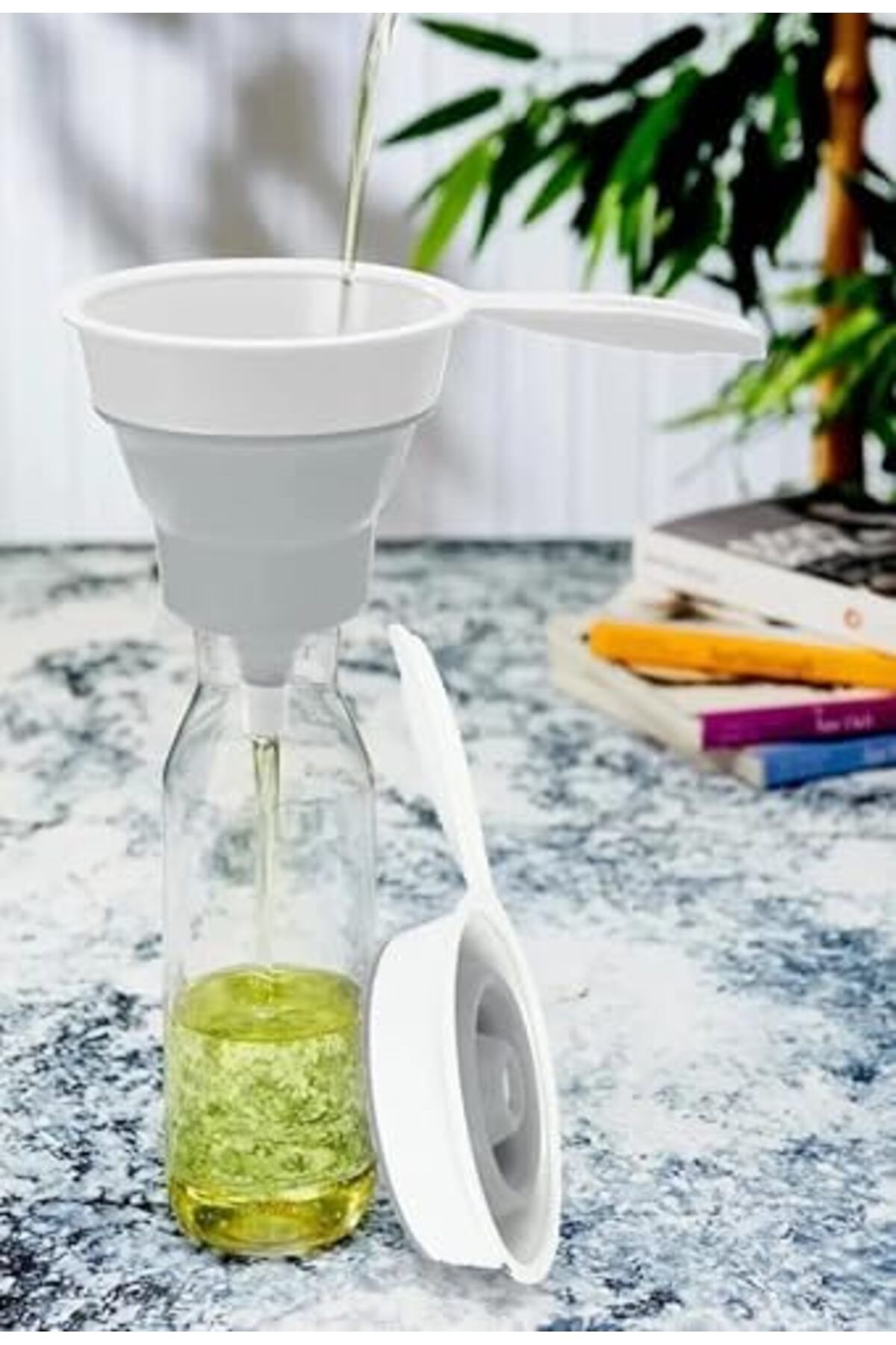 Mena Rise-Diyar-Ifırsatshop Foldable Handle Funnel, Multi-Purpose Accordion Funnel, Flexible and Practical Design 2