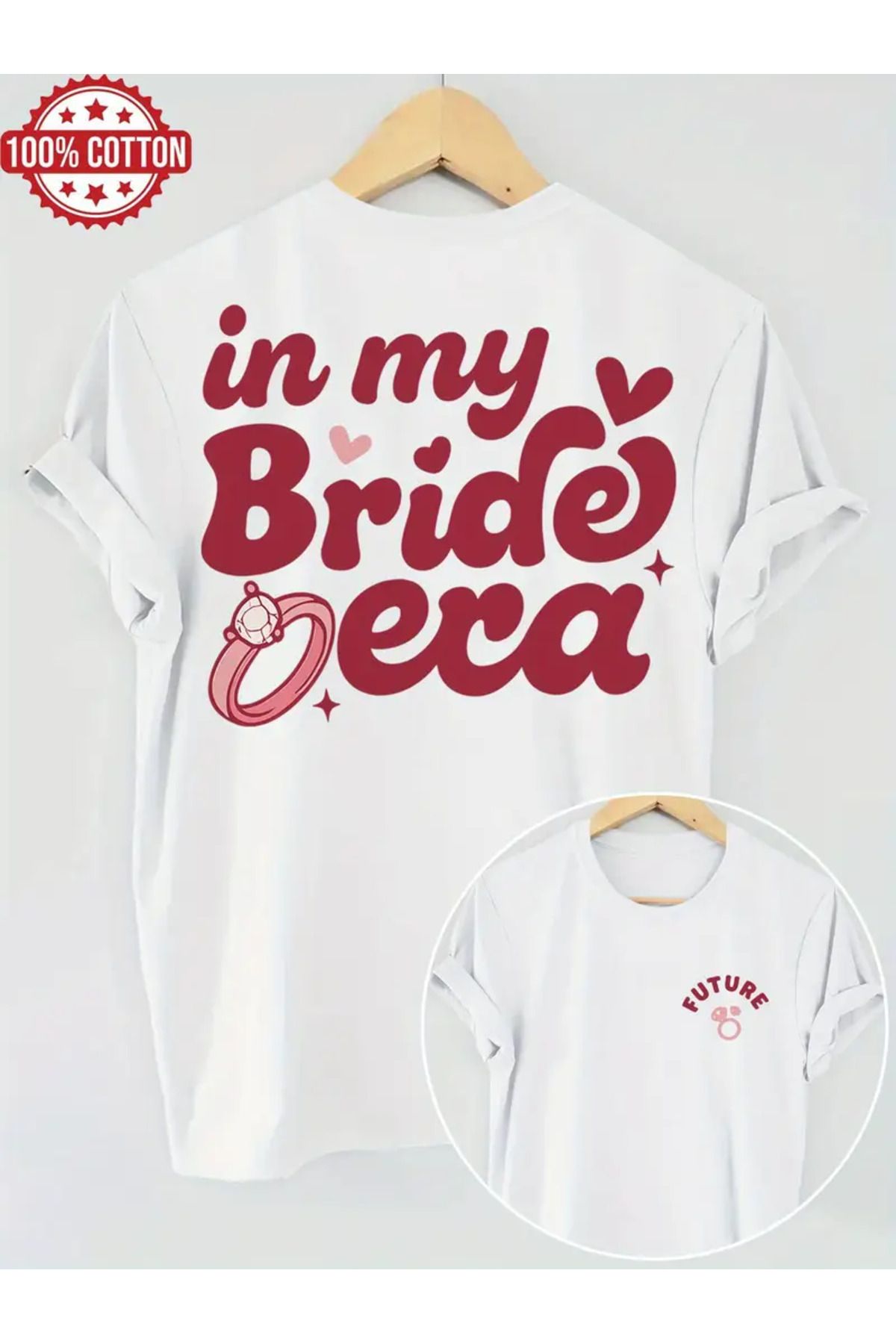 CLASİVA İn MY Bride Era Baskılı Unisex Oversize Bisiklet Yaka T-shirt