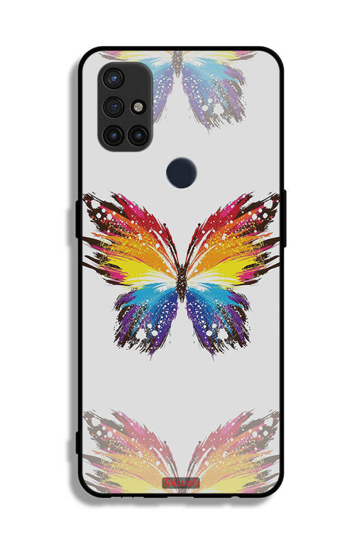 Tolwak-OnePlus Nord N10 5G Protective Case Cover Digital Art Simple Background Minimalism Butterfly 2