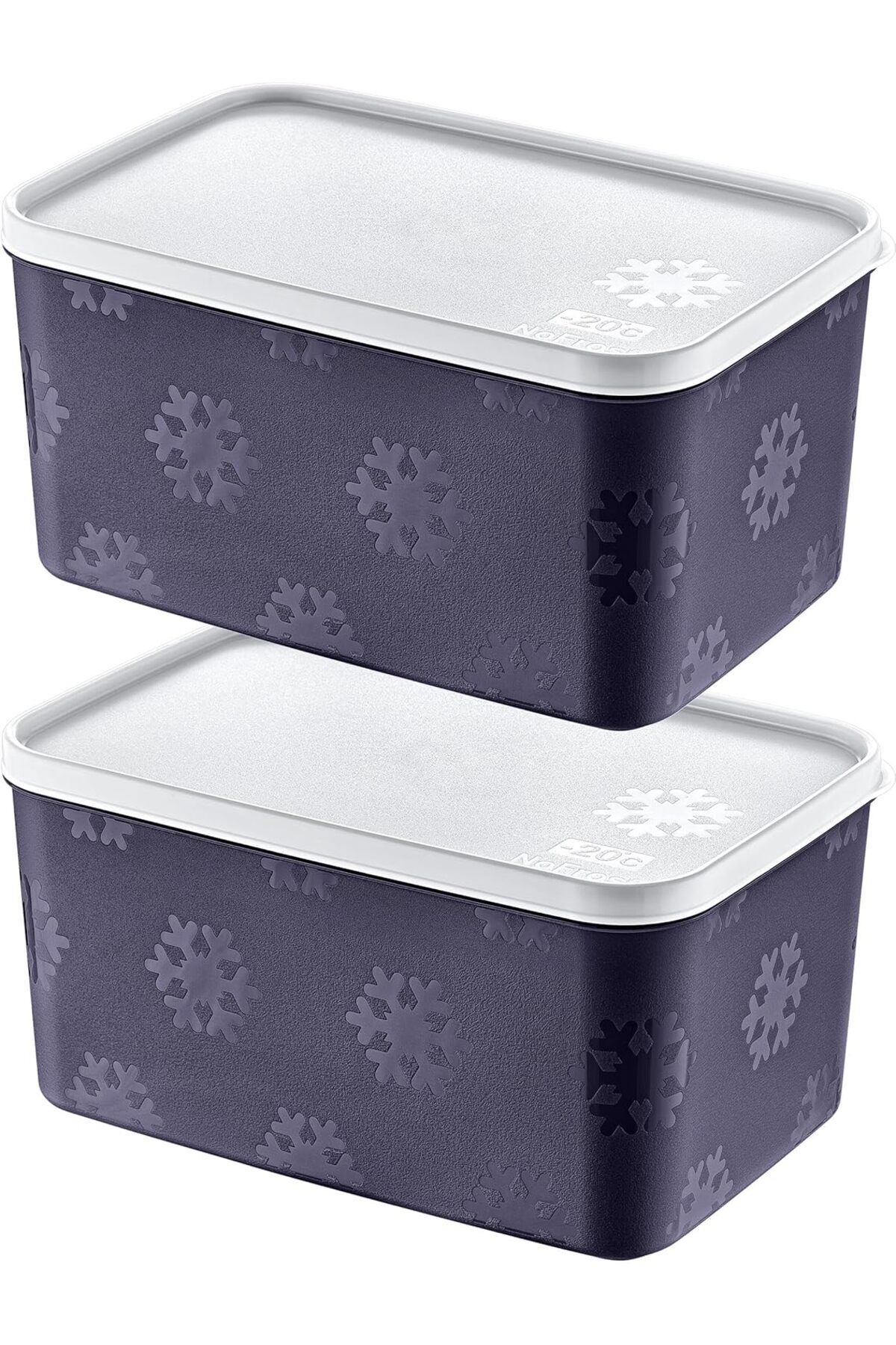 AC BOX-Set of 2 No Frost Storage Container Navy Blue 2600 ml Ac Box 861931 1