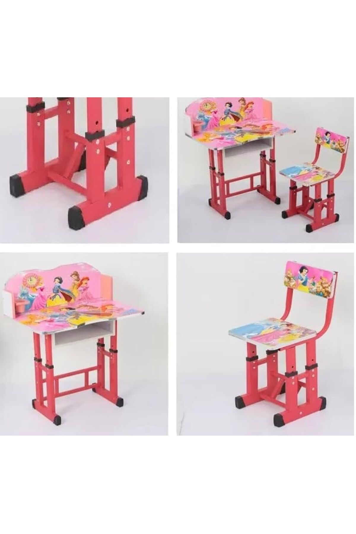AGD-Adjustable Height Kids Study Table Set (Pink) 5