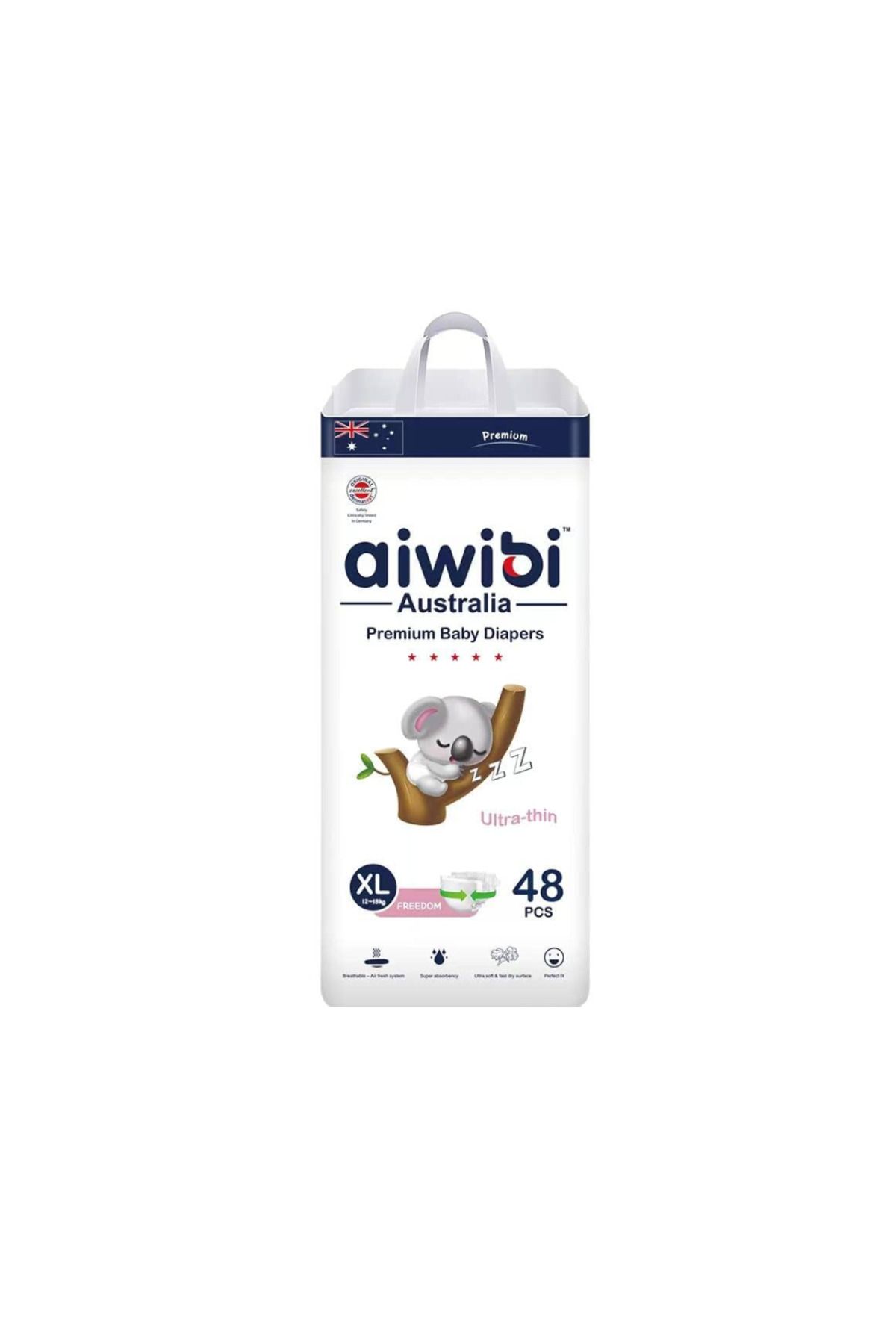 Aiwibi-Diapers Premium Ultra-Soft and Absorption, Hypoallergenic and Leak-Proof (X-Large, 48, count) 1
